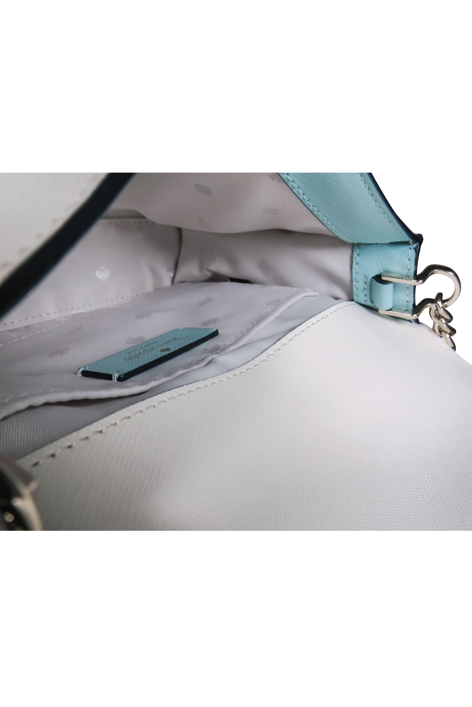 Kate Spade's Stunning Light Blue, Navy & White Saffiano Leather Crossbody Bag