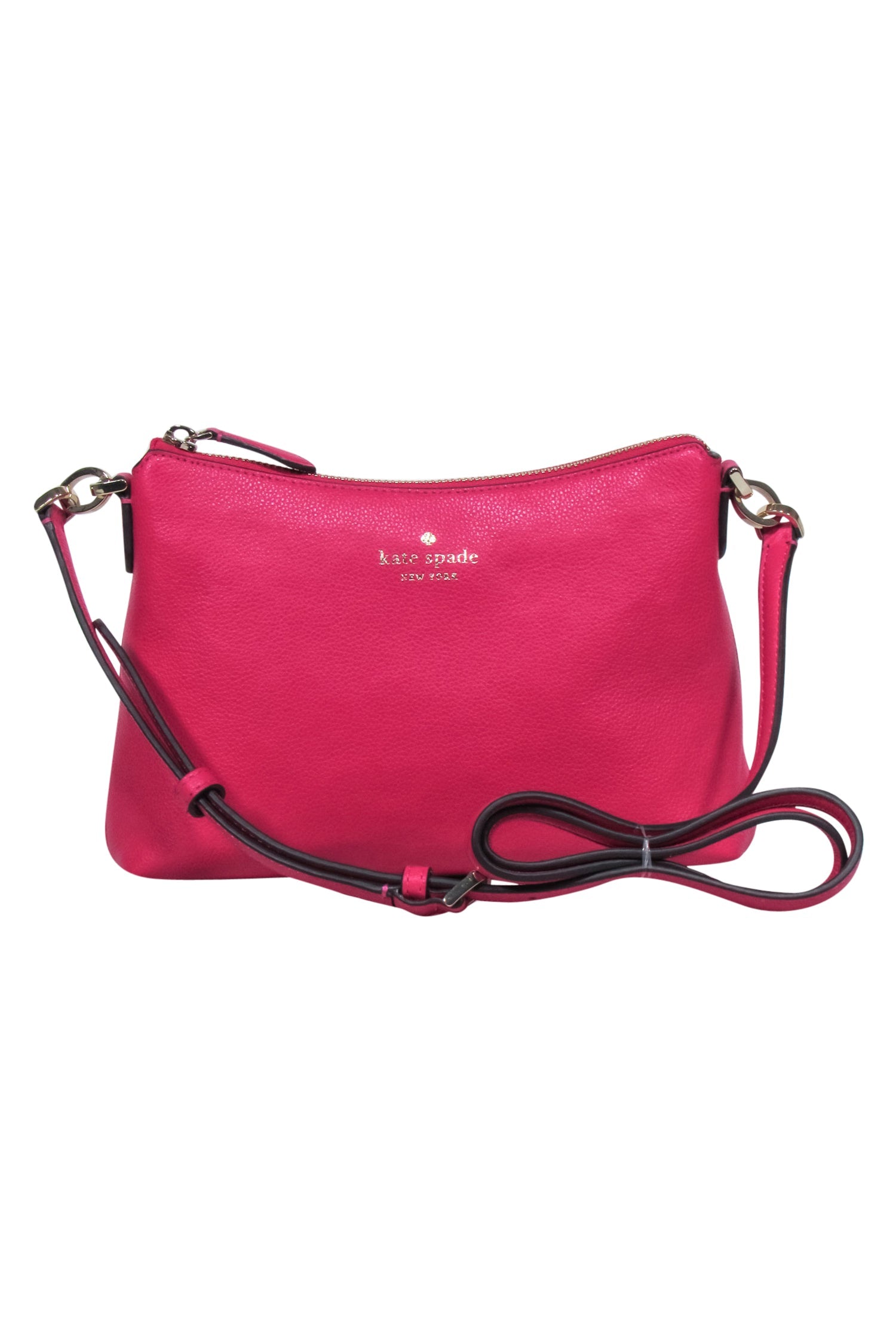 Kate Spade Fuchsia Pebbled Leather Crossbody Bag - A Fashionista's Dream!