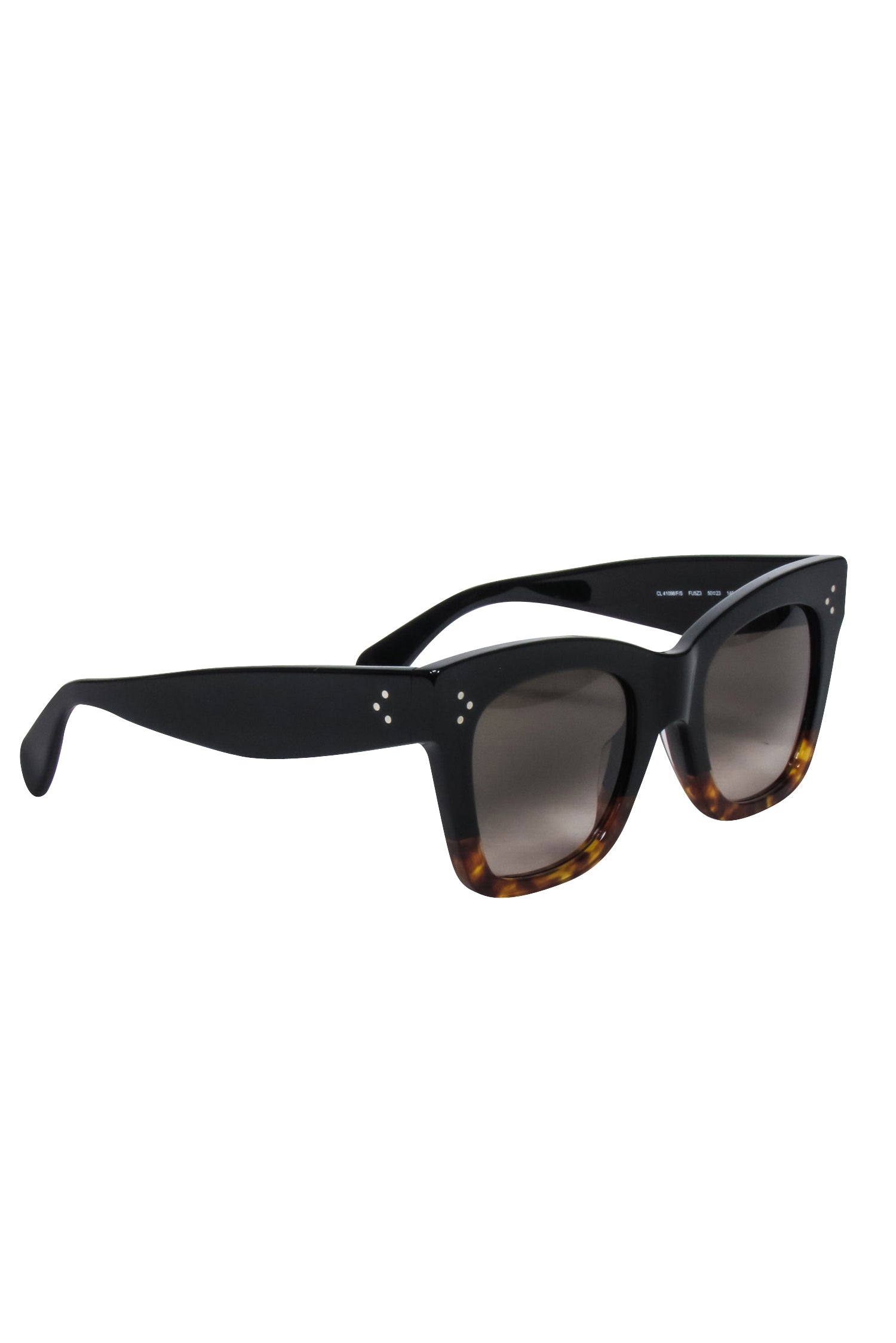 Celine Black-to-Brown Ombre Tortoise Cat-Eye Square Sunglasses - A Style Sensation!