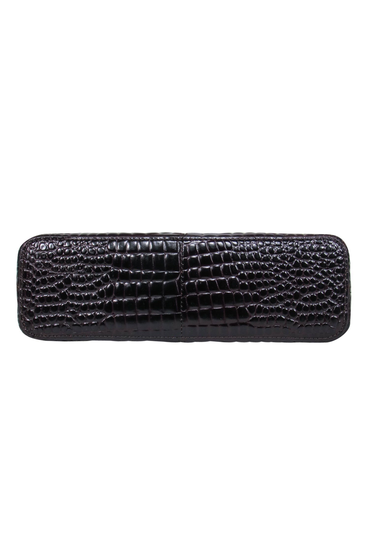 Etienne Aigner Brown Reptile Textured Leather Shoulder Purse - A Timeless Elegance