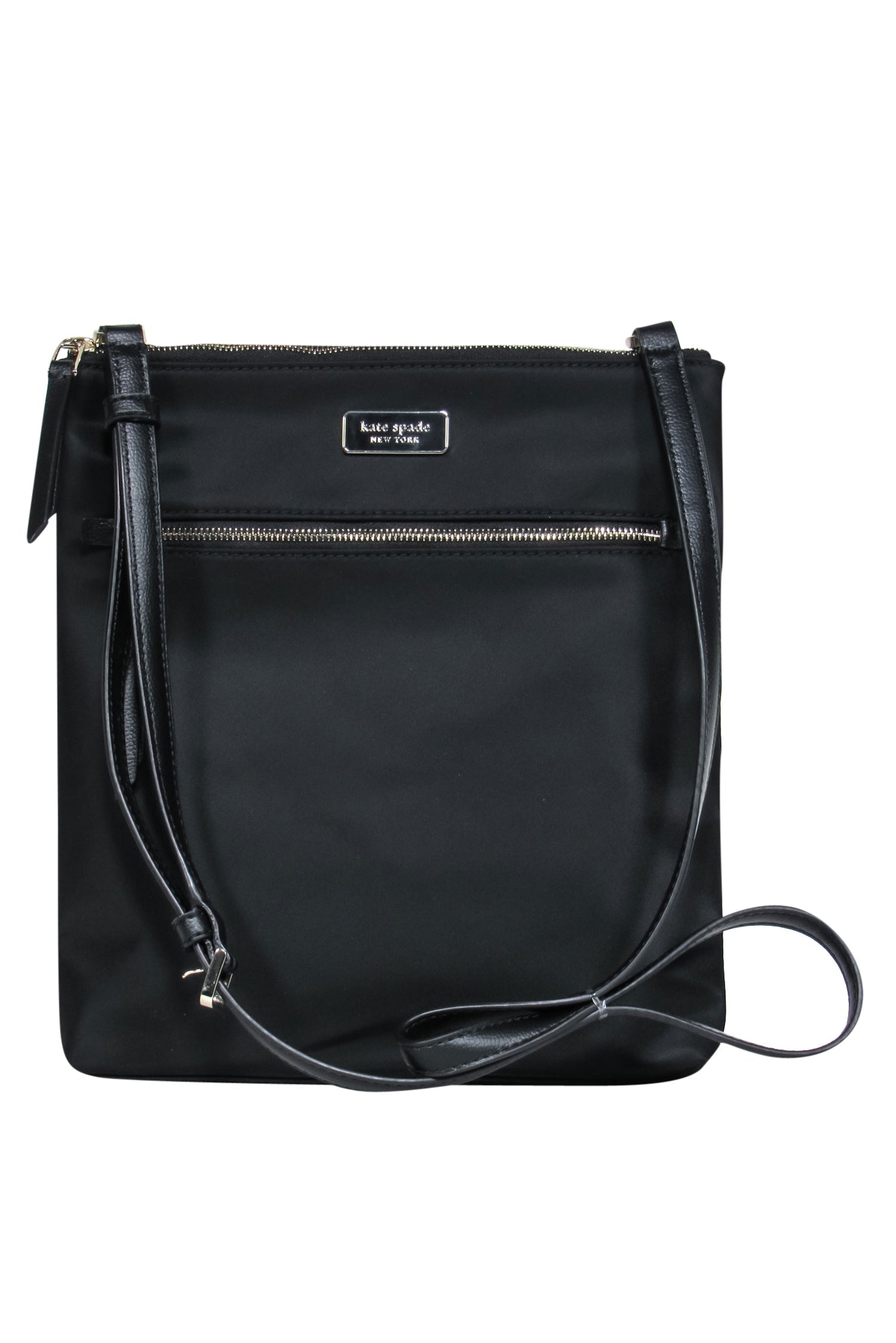 Kate Spade - Chic Black Nylon Small Square Crossbody Bag