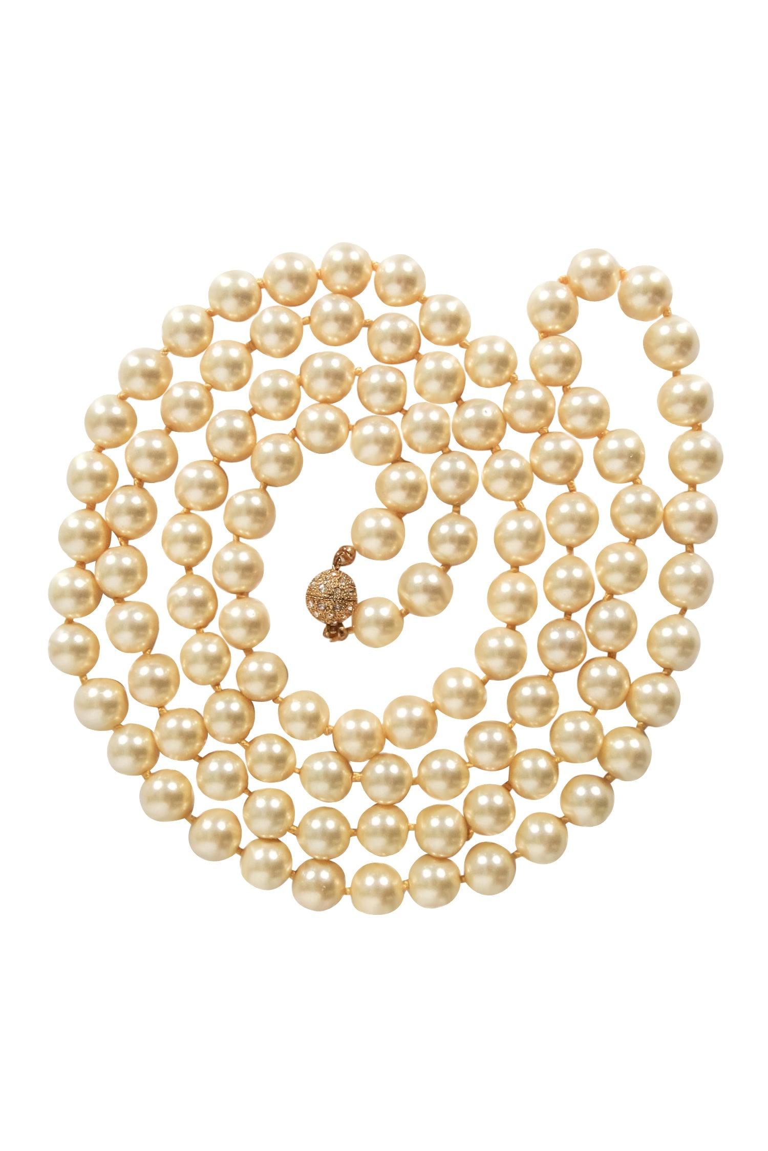 Patty Tobin's Stunning Yellow Pearl Long Necklace