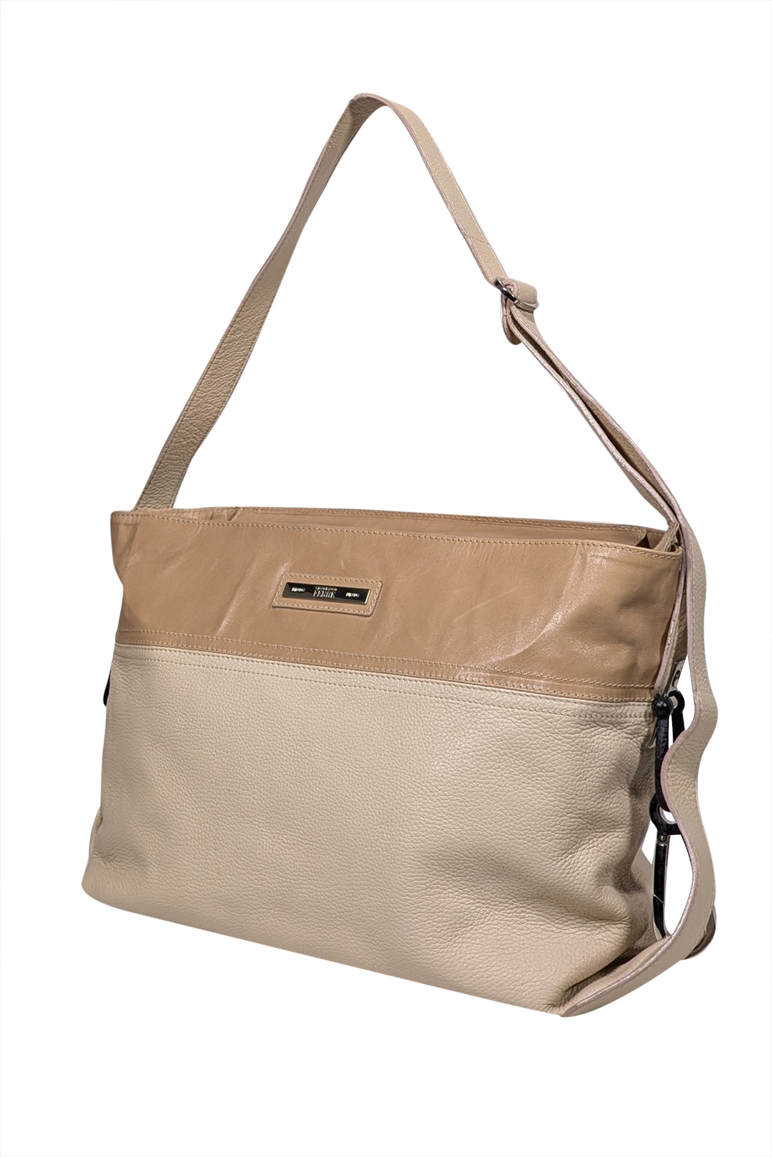 Gianfranco Ferre - Stunning Beige Leather Large Shoulder Bag