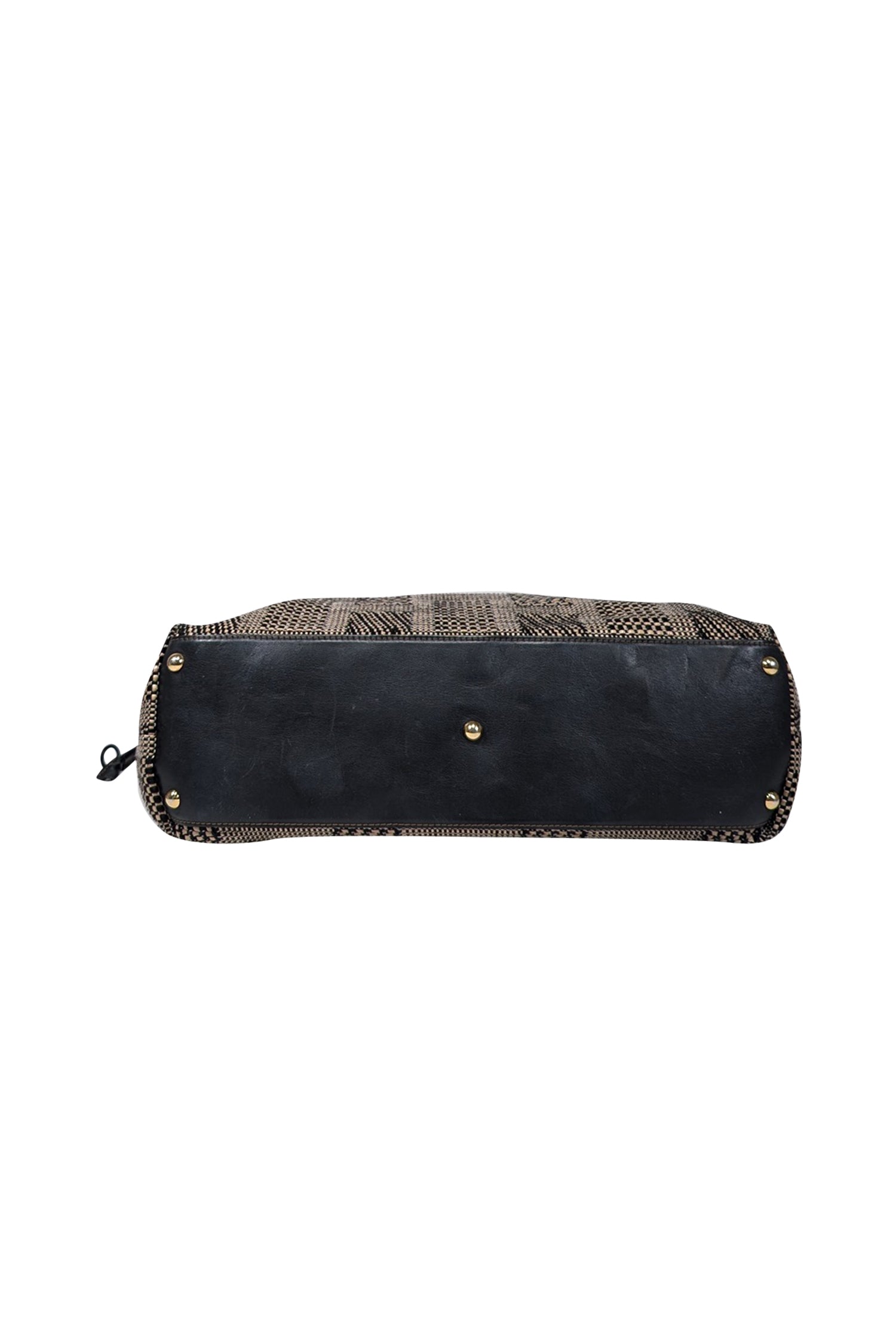 Furla - Stunning Beige & Black Woven Print Tote Bag