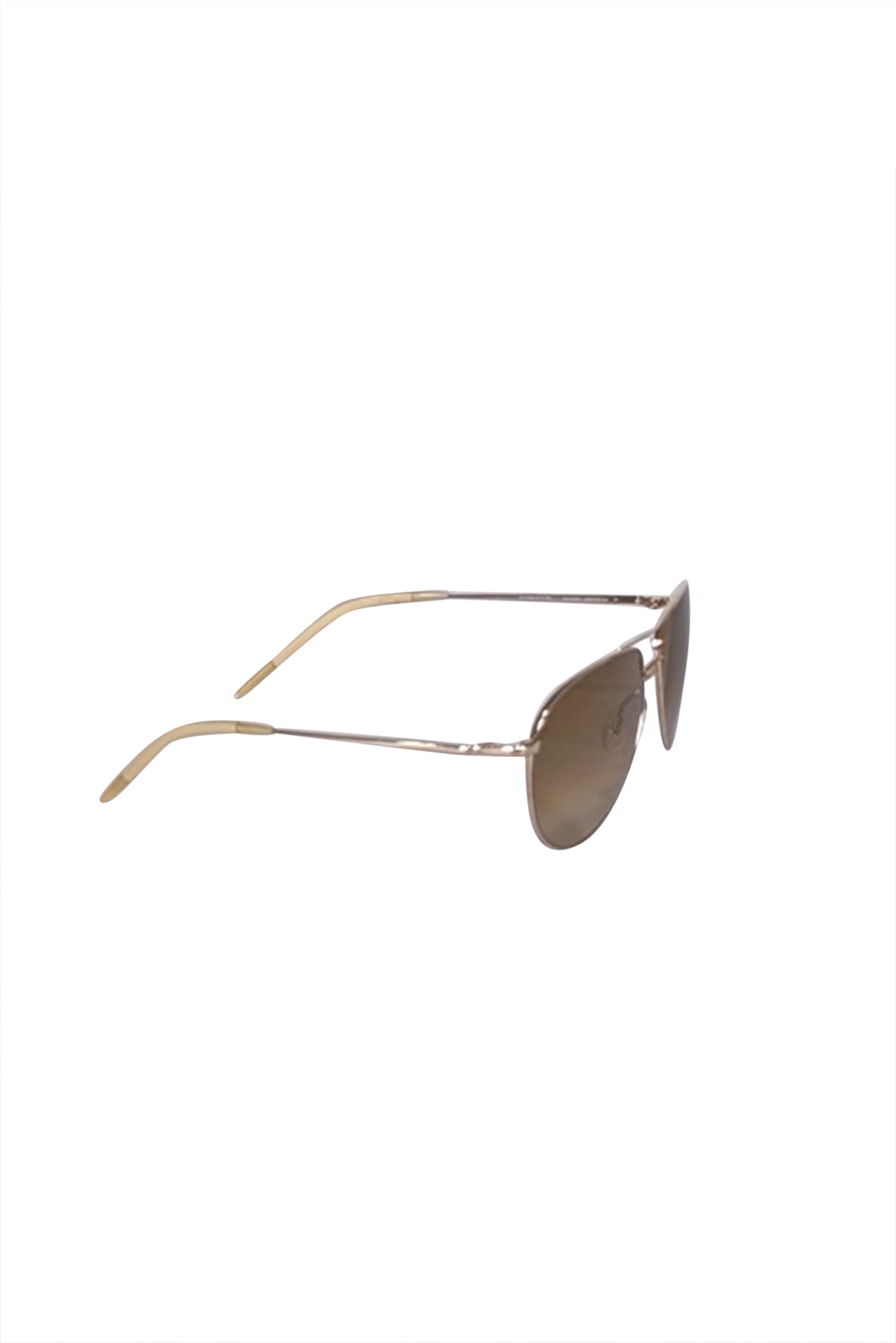 Oliver Peoples Benedict Gold Aviator Sunglasses with Tan Lenses - A Timeless Style Essential