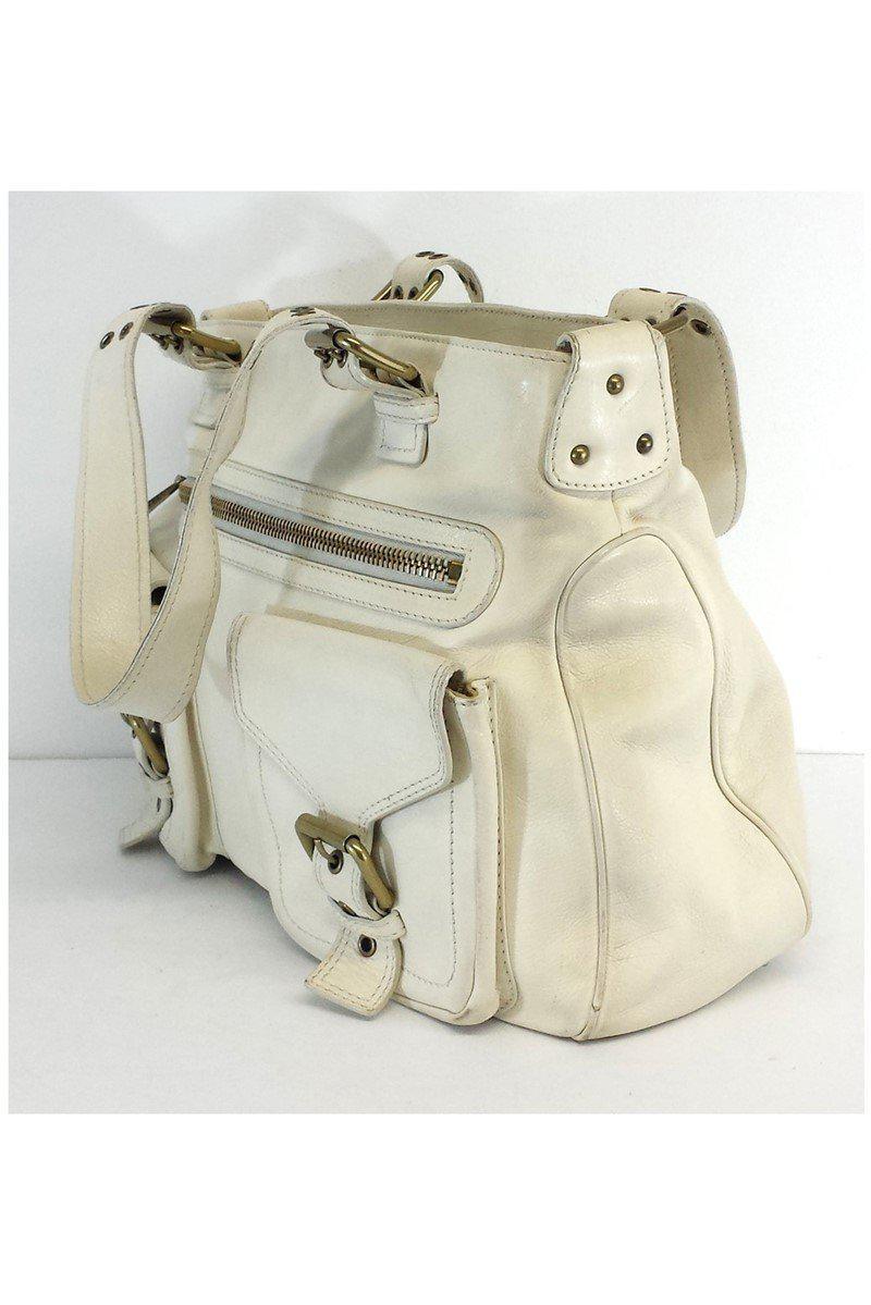 Marc Jacobs' Exclusive White Leather Tote Bag - A Must - Have!