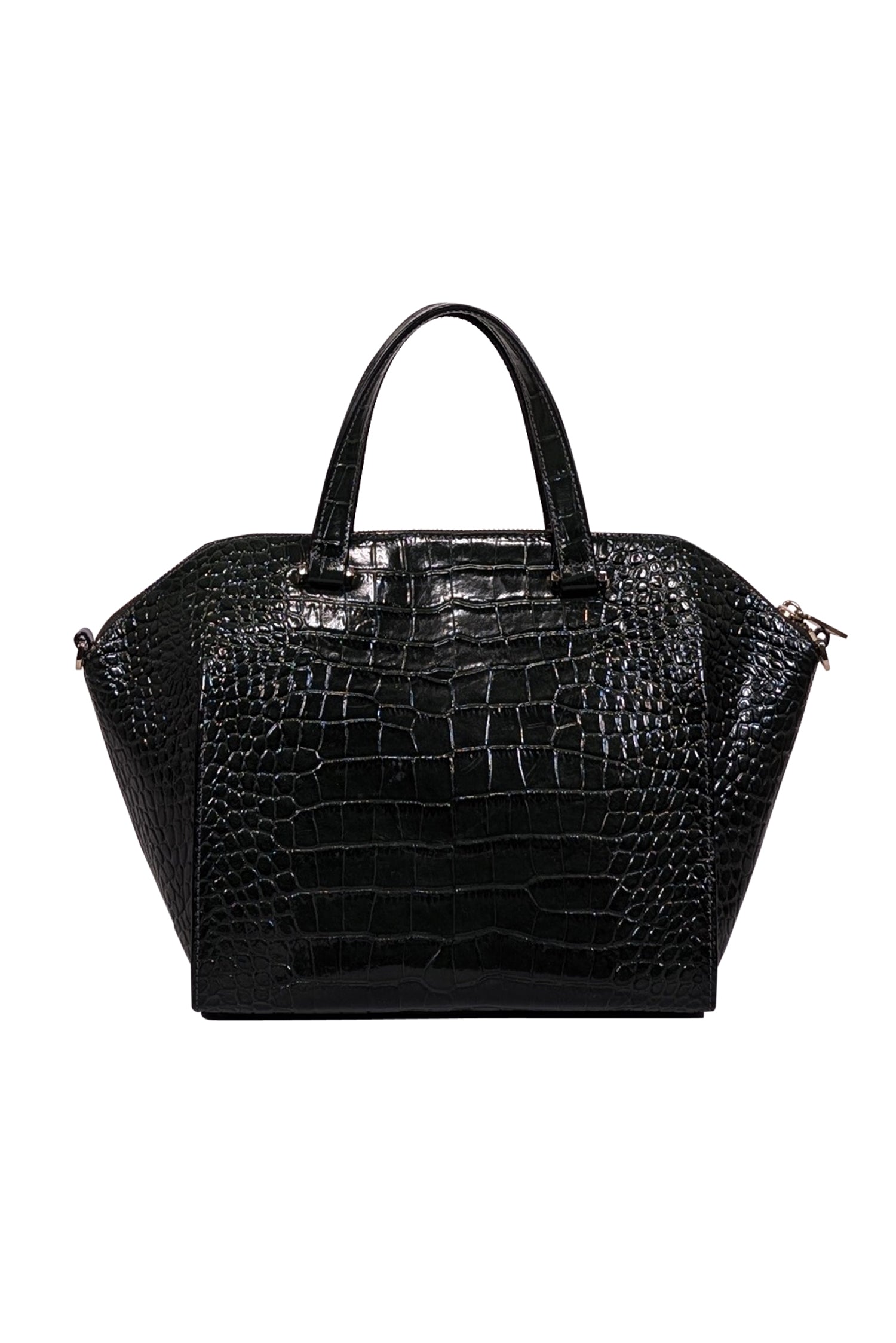 Kate Spade's Stunning Dark Green Croc-Embossed Patent Leather Handbag