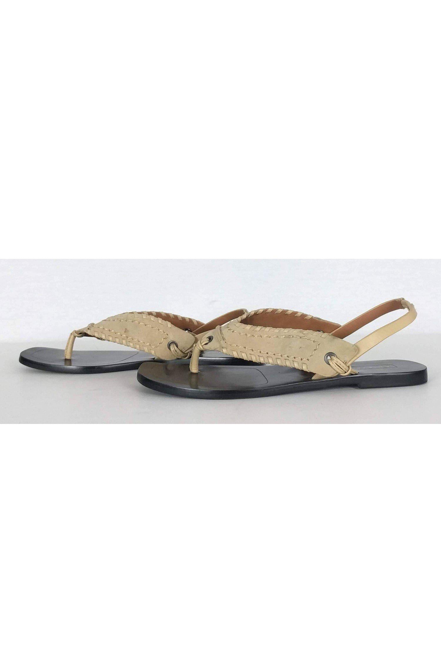 Elie Tahari's Charming Beige Slingback Sandals - Size 7