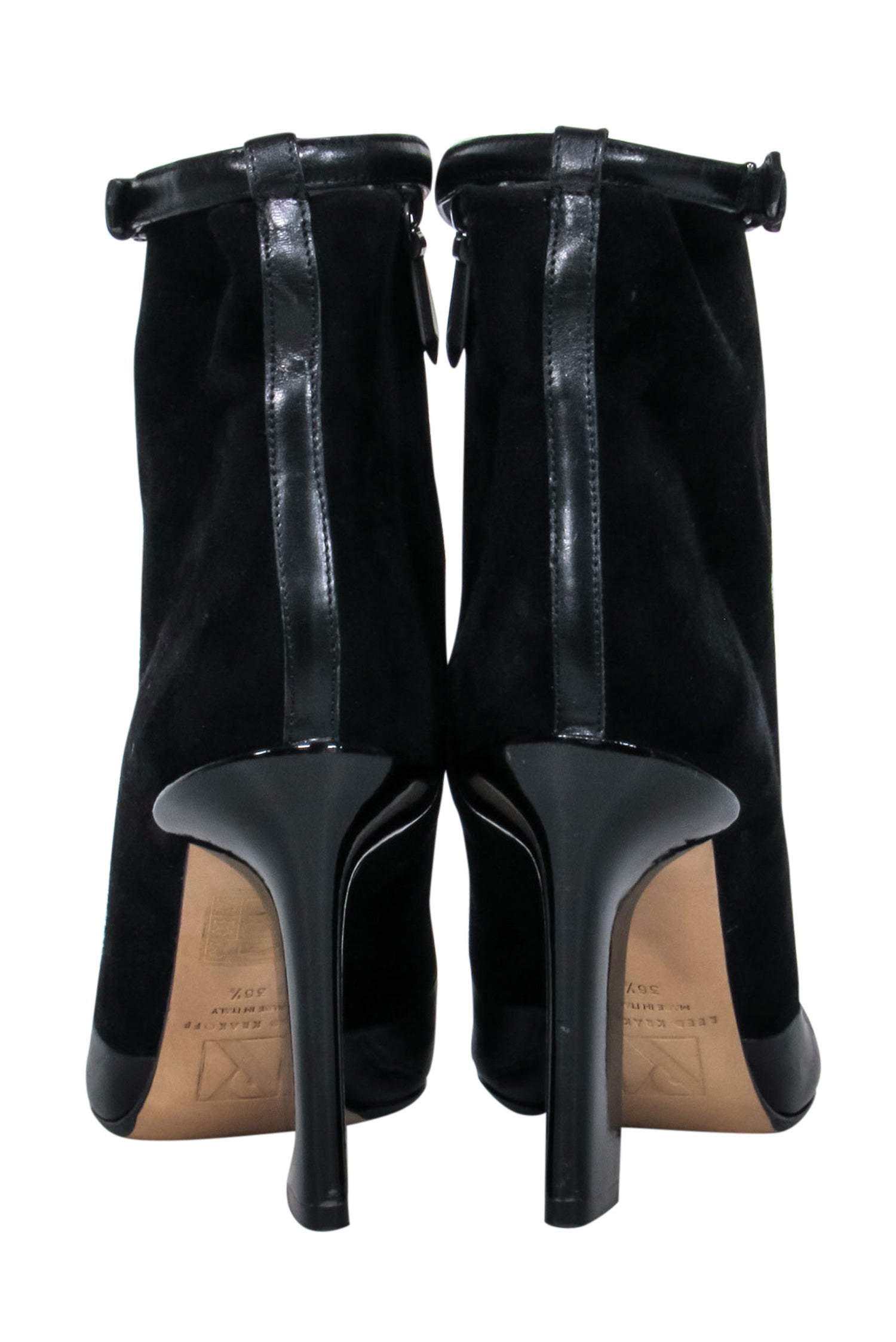 Reed Krakoff Black Suede Short Boots with Leather Toe - Size 6.5: Chic City Style!