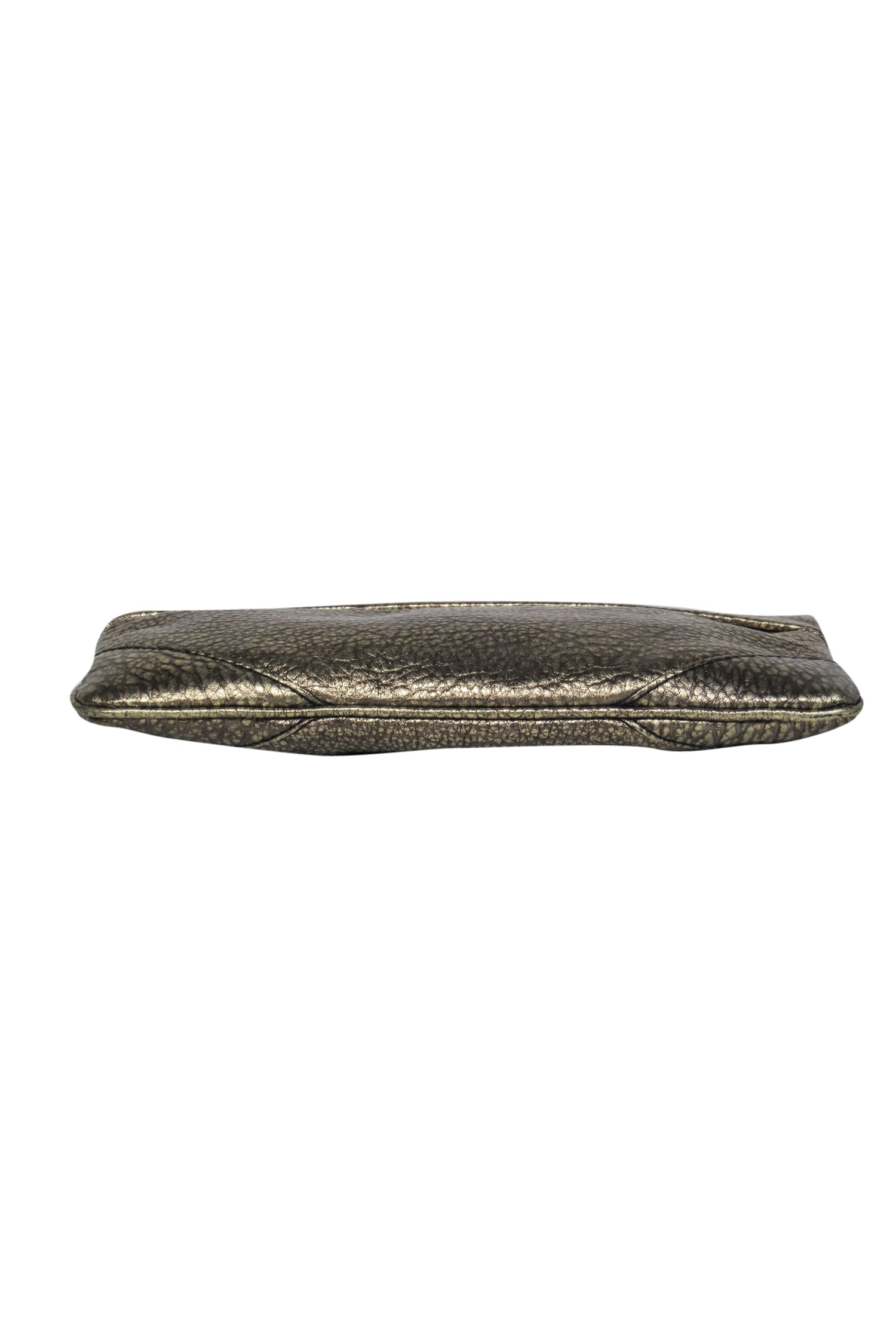 Burberry's Glittering Pebbled Gold Leather Zippered Wristlet