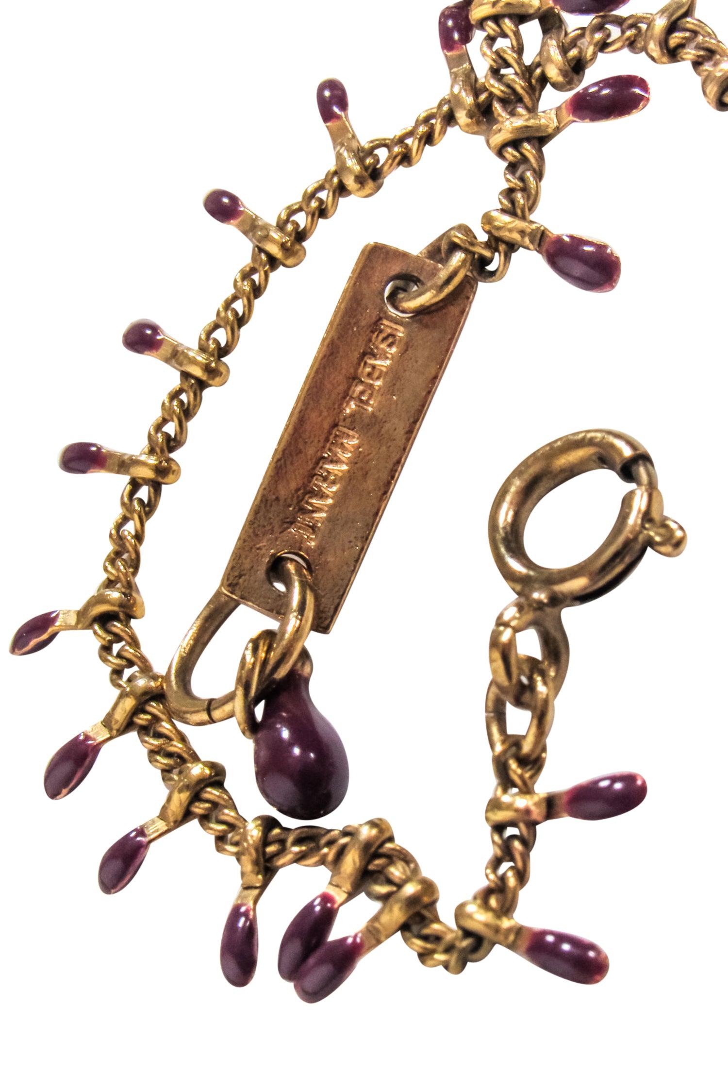 Isabel Marant's Stunning Gold Necklace with Plum Purple Accent
