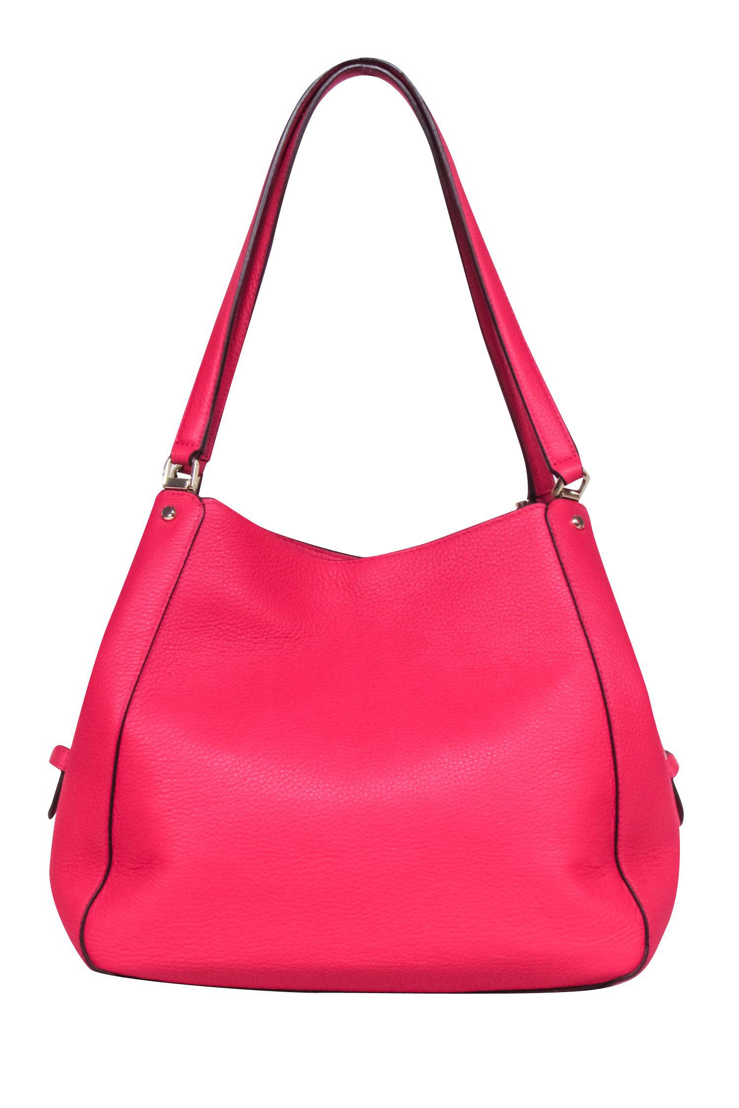Kate Spade Vibrant Pink Leather Shoulder Bag - Perfect for Barbie Lovers