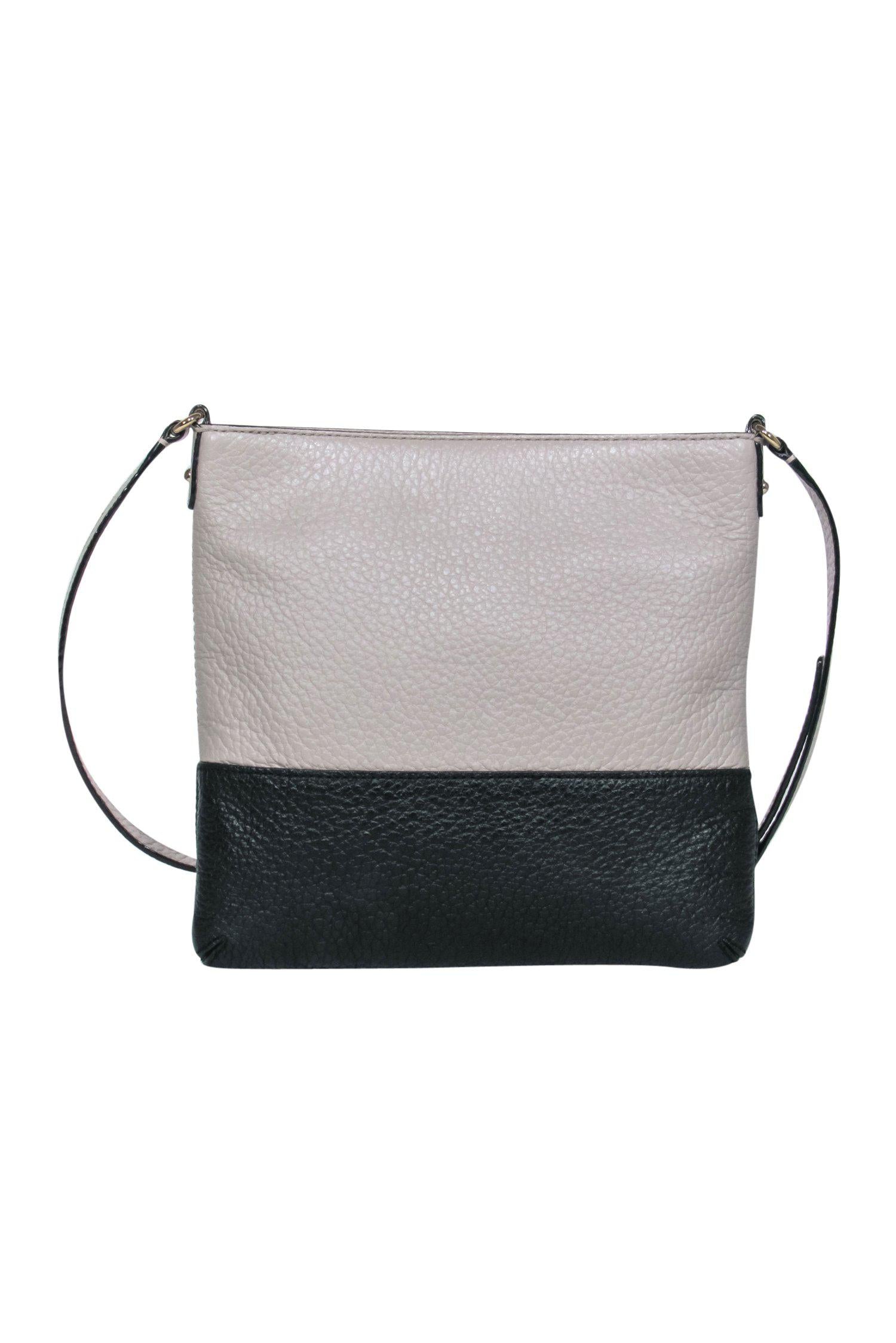 Kate Spade Taupe & Grey Two-Toned Pebbled Leather Crossbody: A Fashion Statement