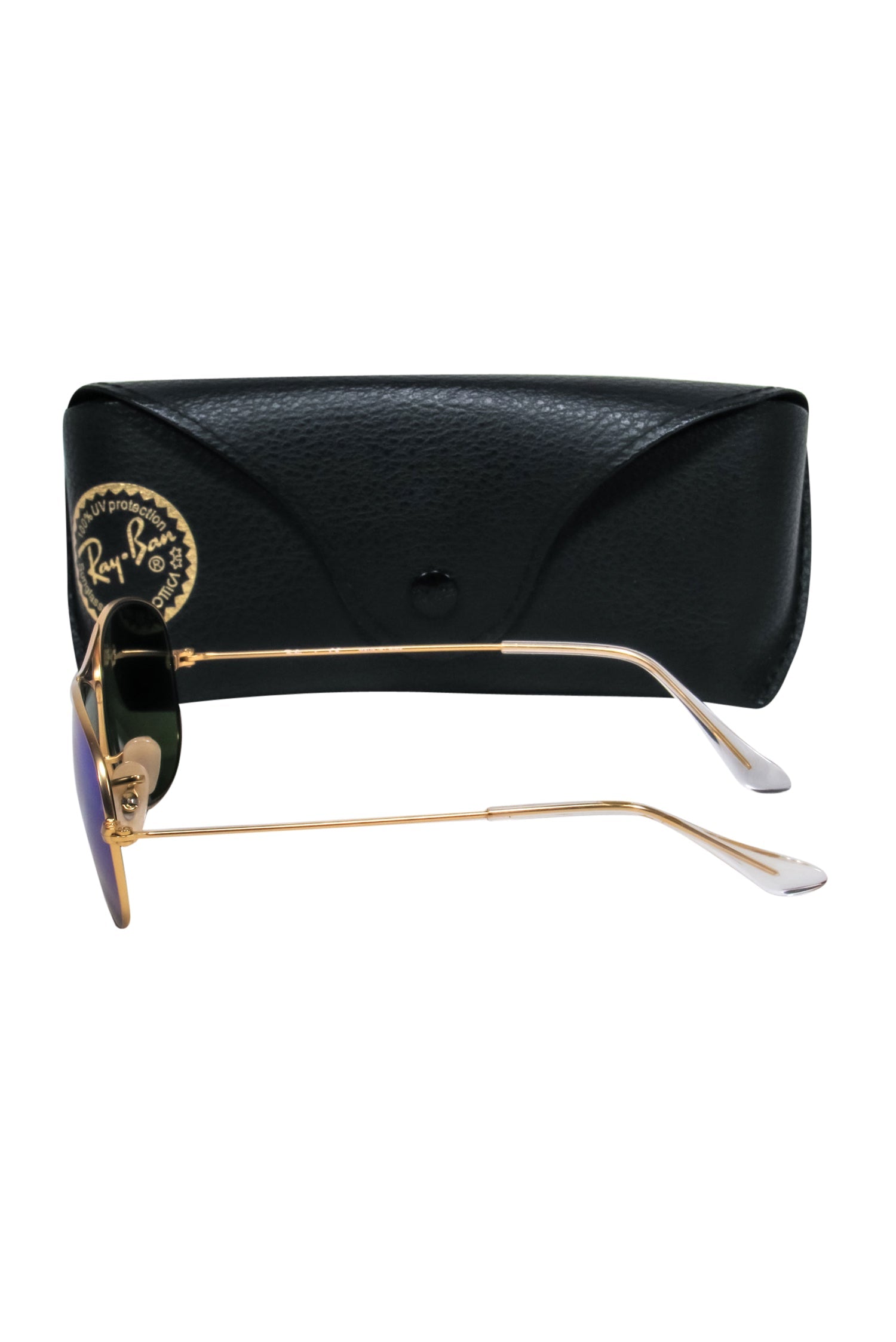 Ray-Ban Gold & Blue Reflective Aviator Sunglasses - Stylish Adventure Gear