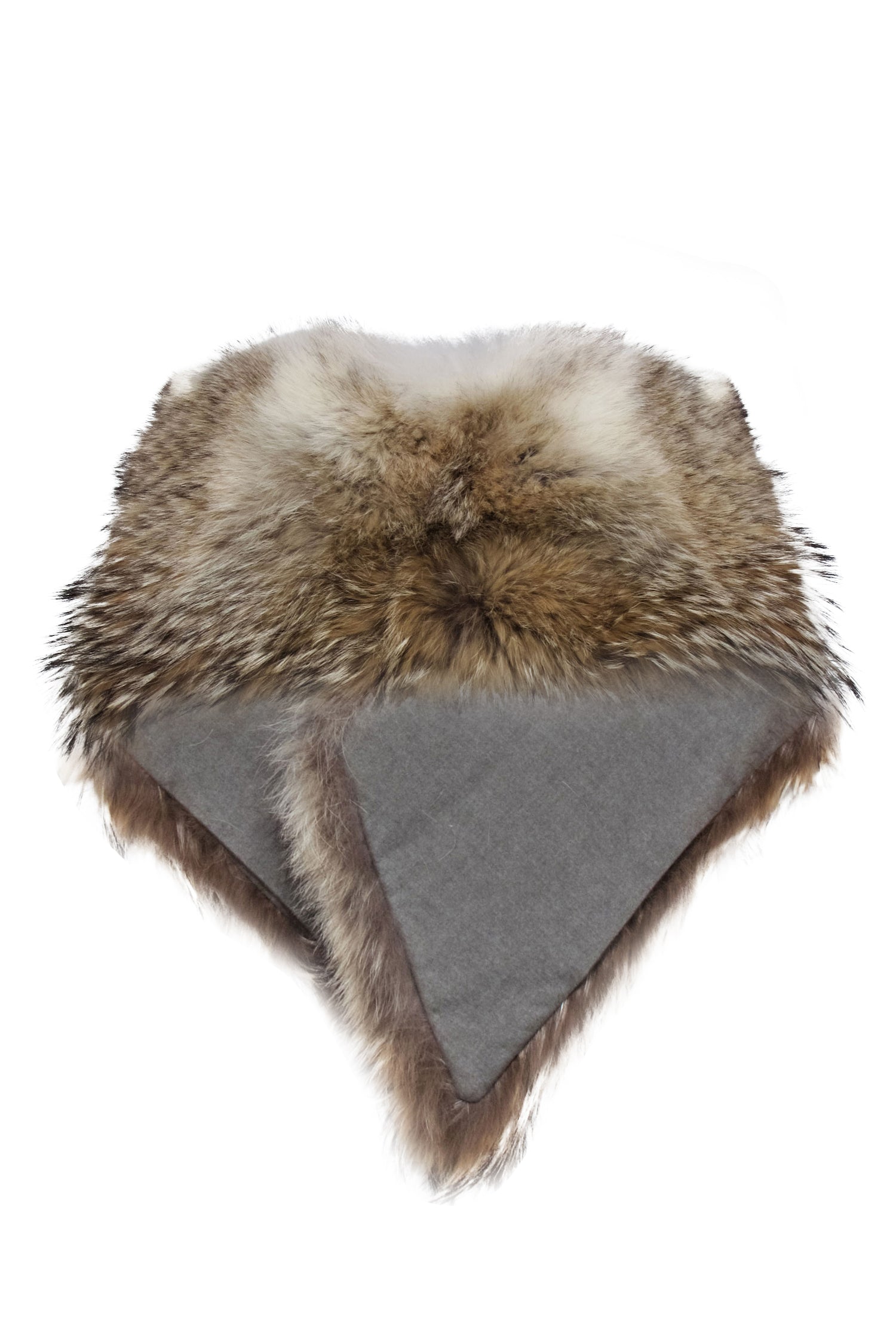 Theory - Exquisite Beige Coyote Fur Tashia Shawl (One Size)