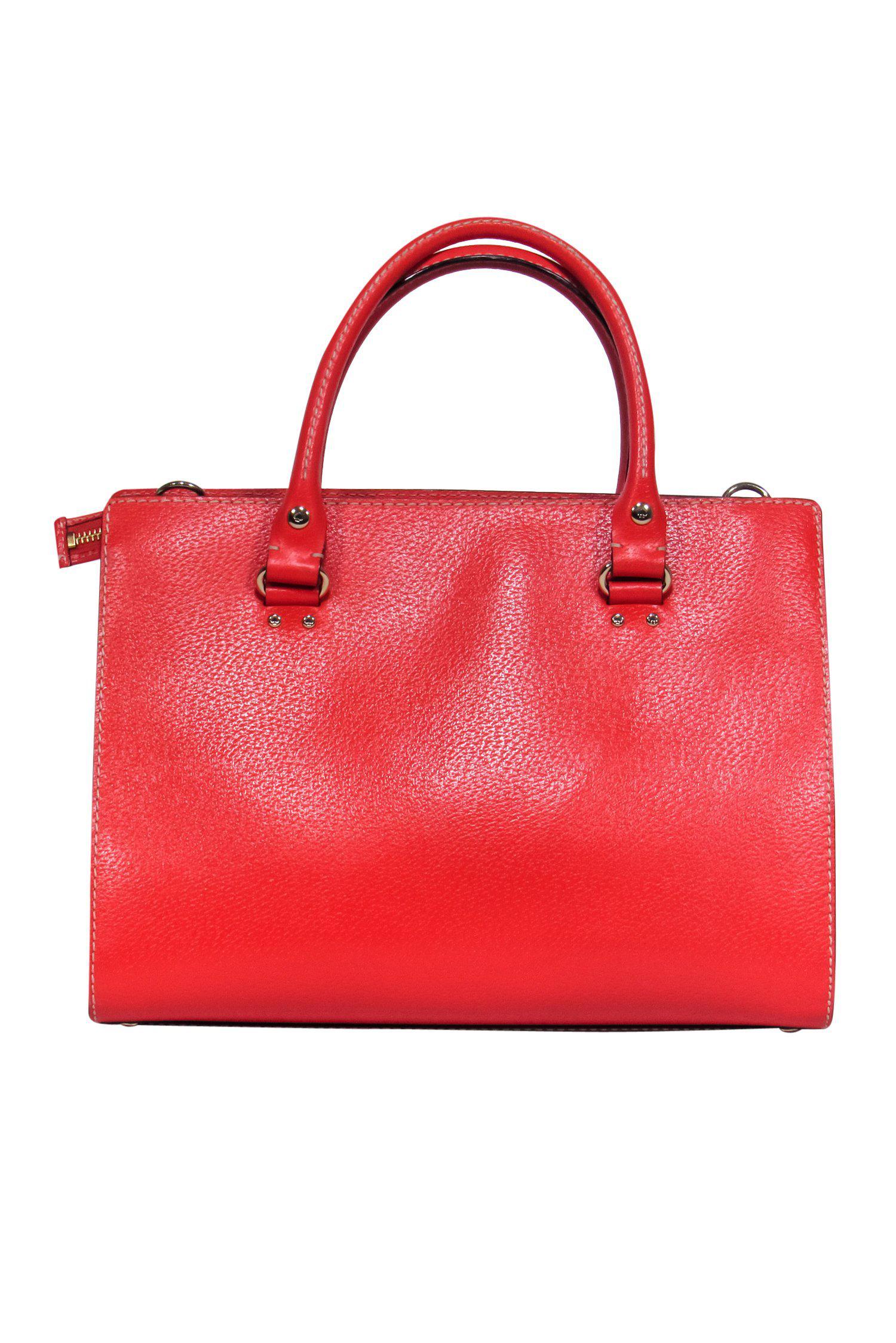 Kate Spade Red Convertible Structured Satchel: A Ravishing Leather Beauty
