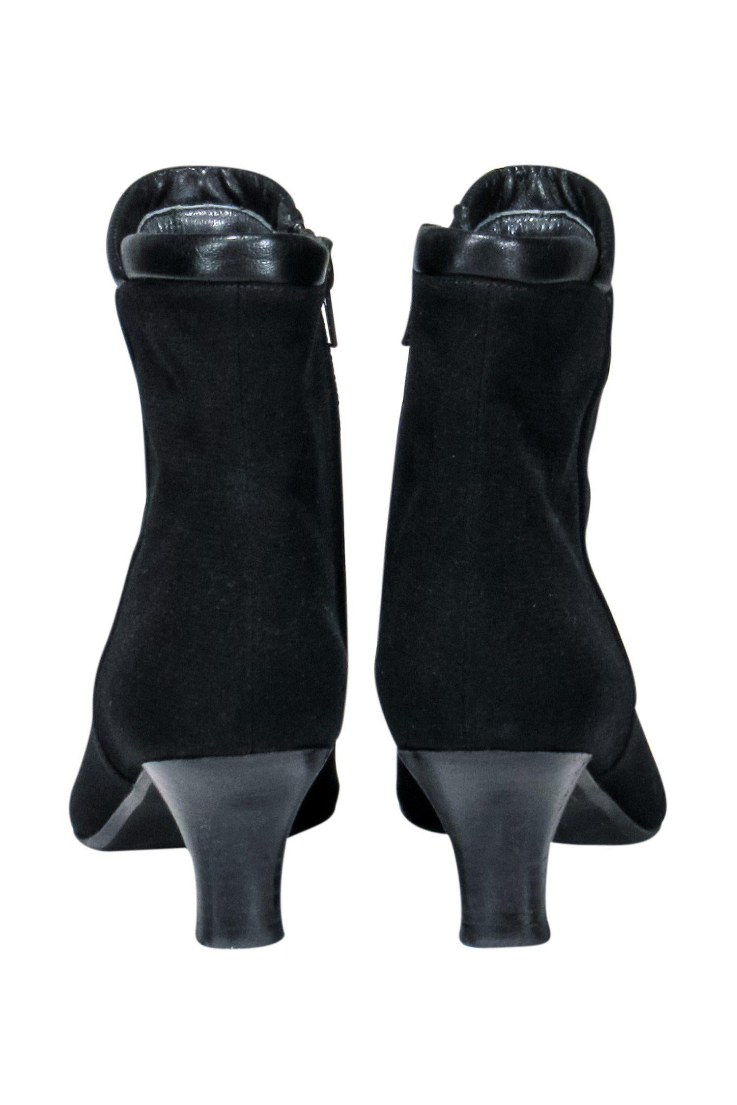 Stuart Weitzman - Chic Black Gore-Tex Ankle Booties Size 6