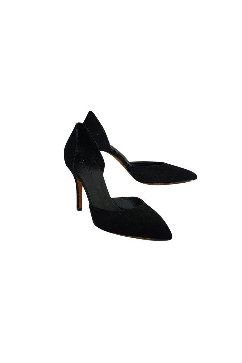 Vince's Stunning Black Suede Cut-Out Heels - Size 9.5