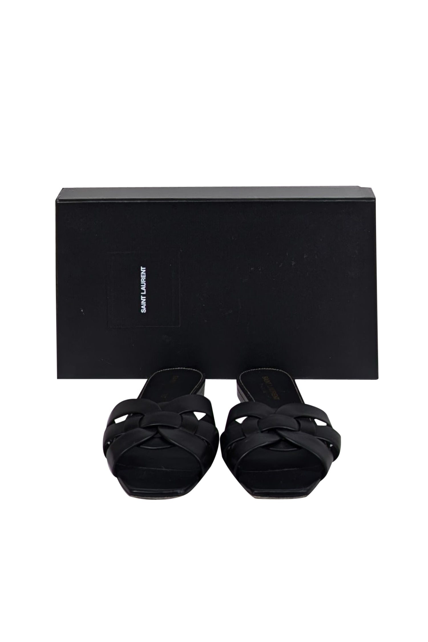 Yves Saint Laurent - Luxury Black Leather Slide Sandals in Size 9
