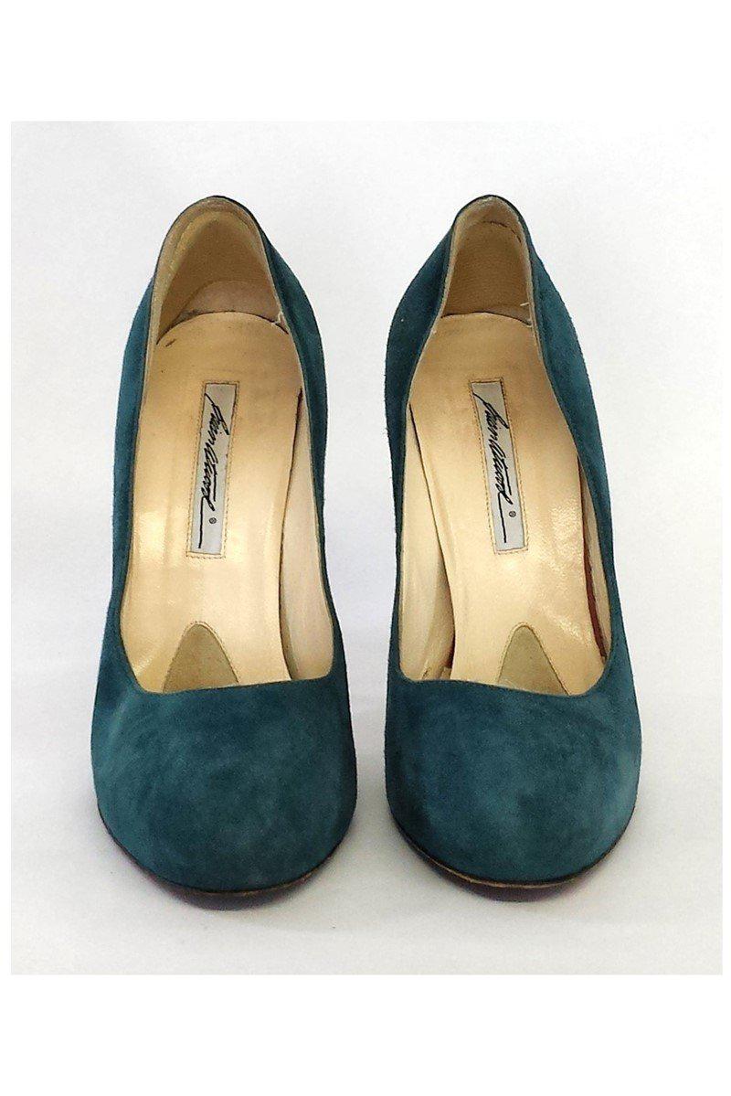 Gorgeous Brian Atwood Teal Suede Pumps in Size 8 - Grab Yours Now!