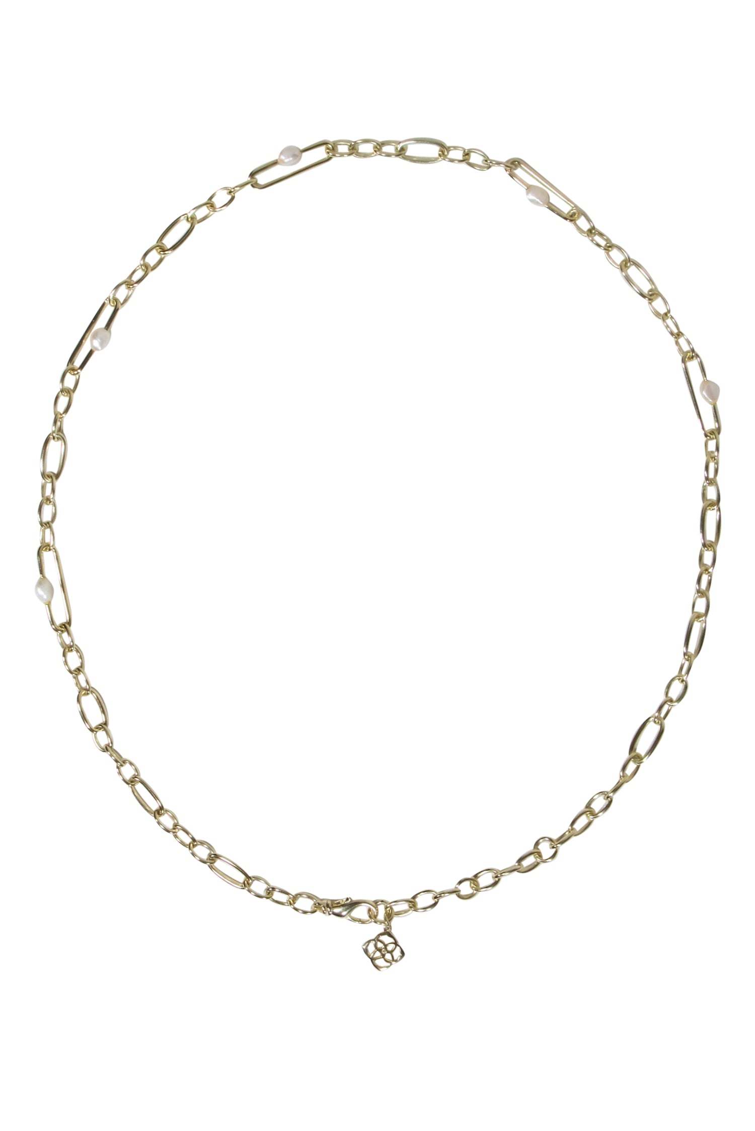 Kendra Scott's Gold Chain Lindsay Necklace with Faux Pearls - A Fashion Statement!