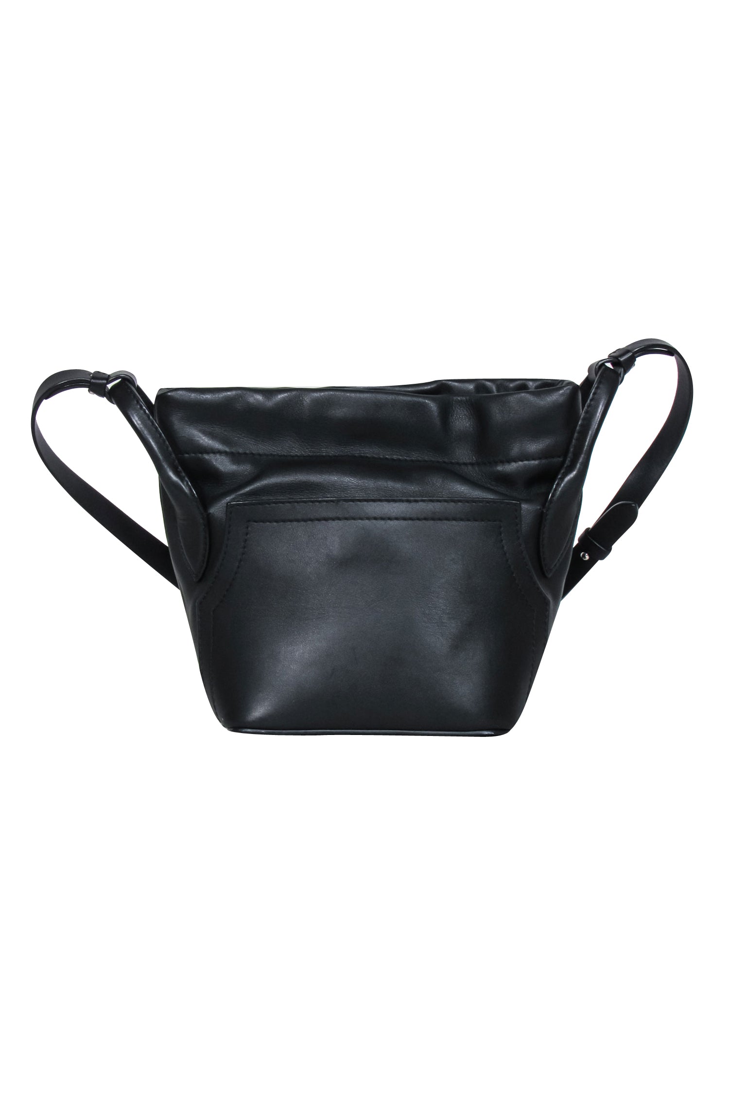 Clergerie Paris Black Leather Chic Bucket Bag
