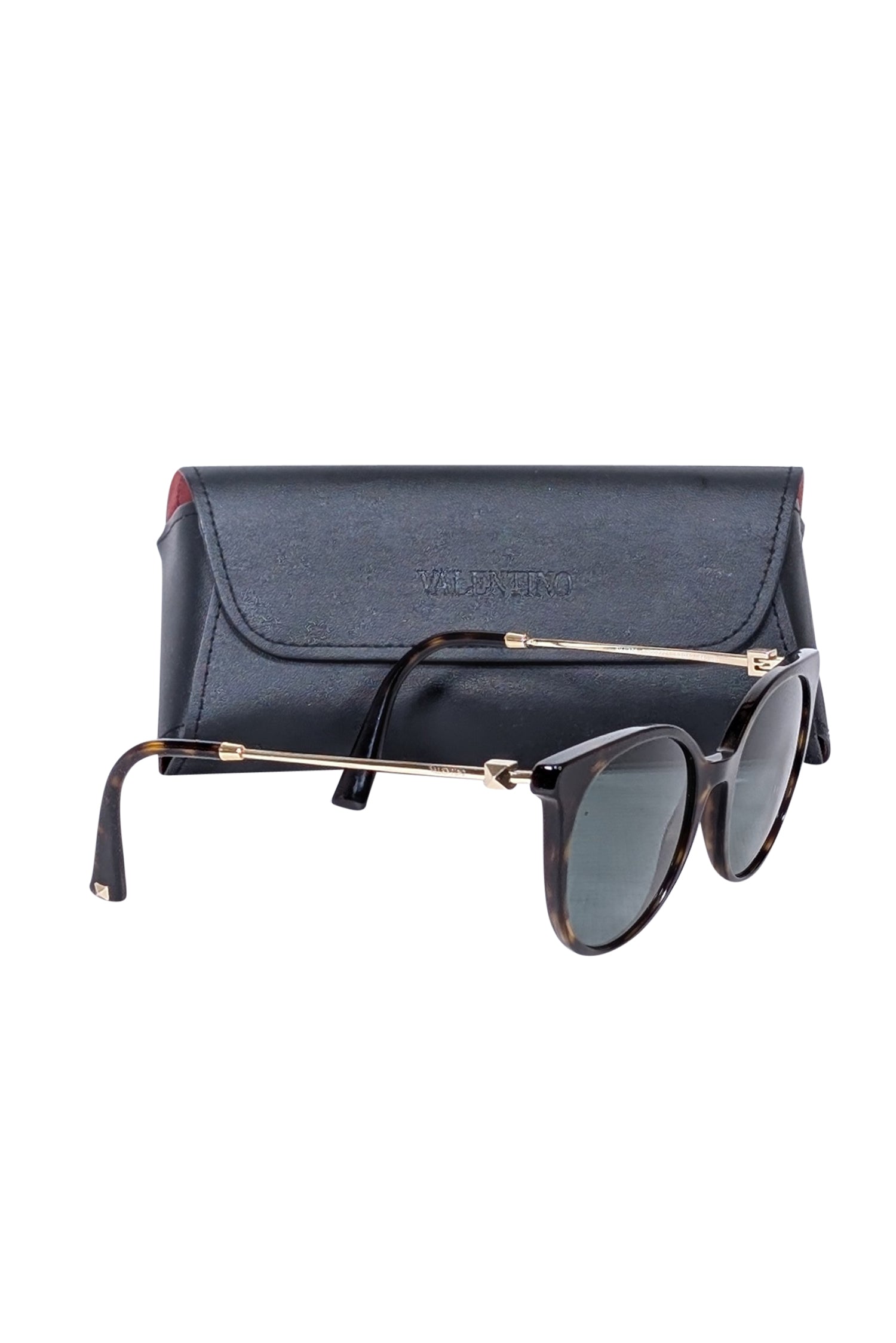 Valentino's Stunning Brown Tortoise Round Sunglasses