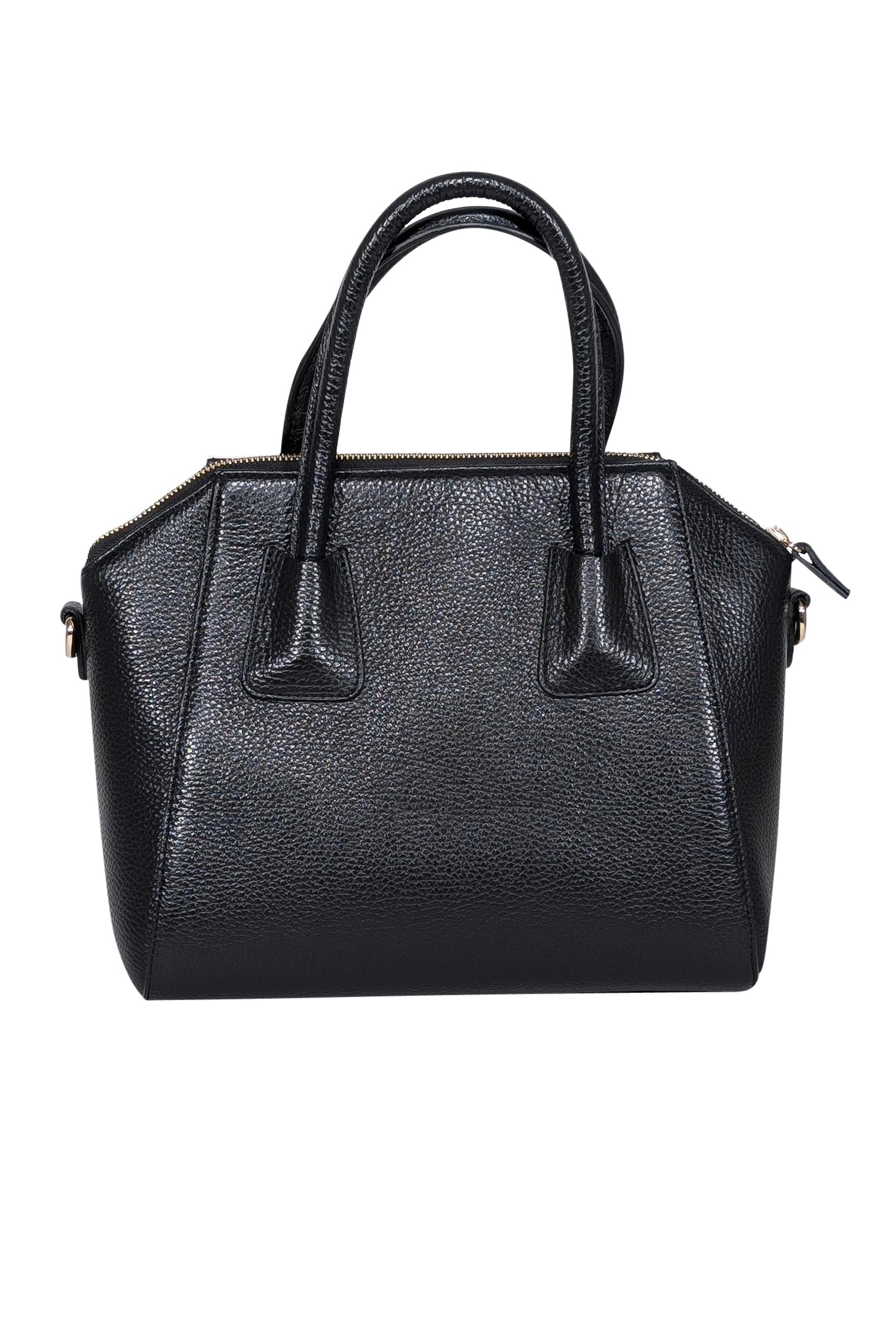 Valentino by Mario Valentino - Stunning Black Pebbled Leather Large Satchel Bag
