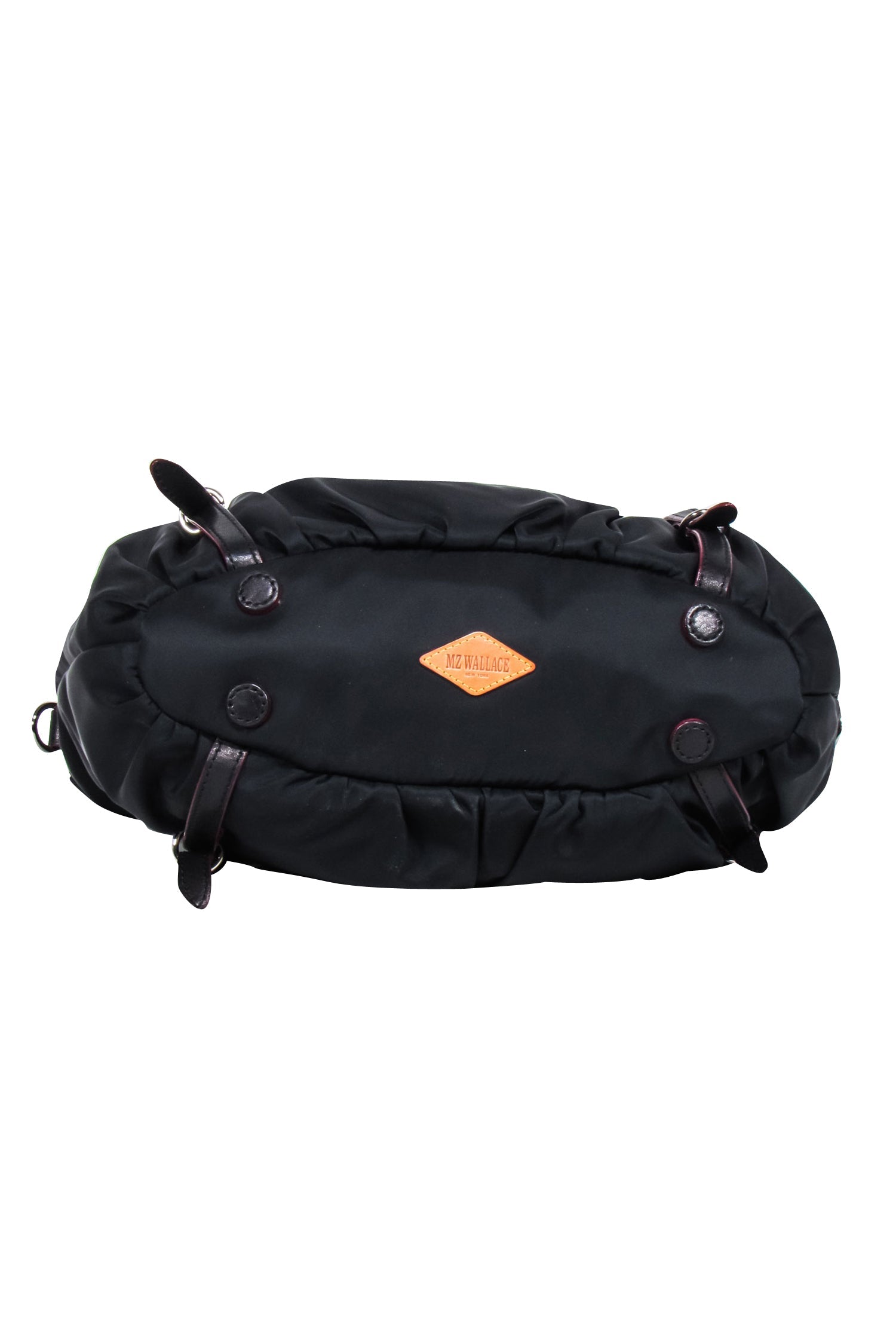 MZ Wallace - Stylish Black Nylon Satchel Bag with Detachable Strap