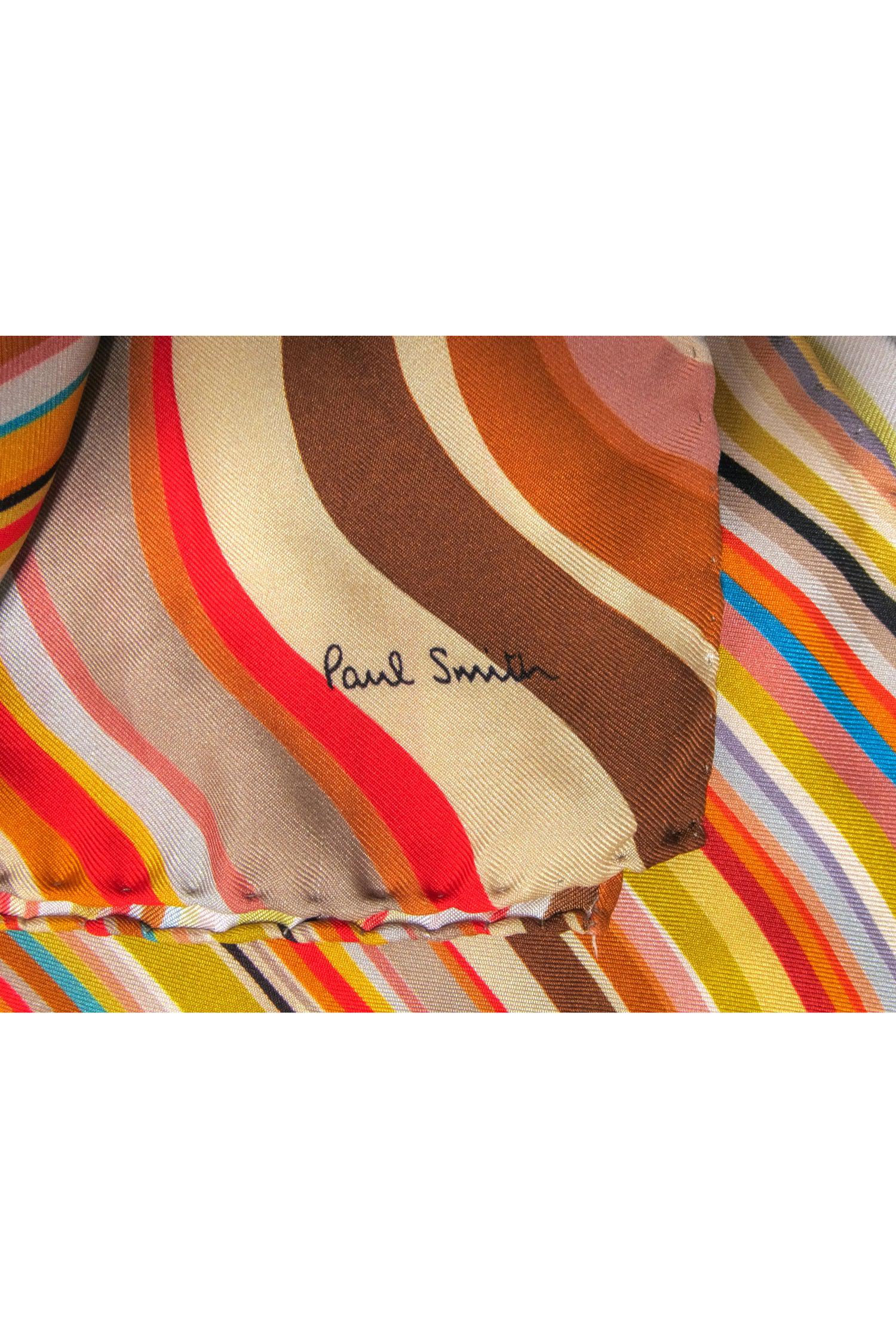 Paul Smith Mod Multicolor Wavy Silk Scarf - A '60s Groovy Delight