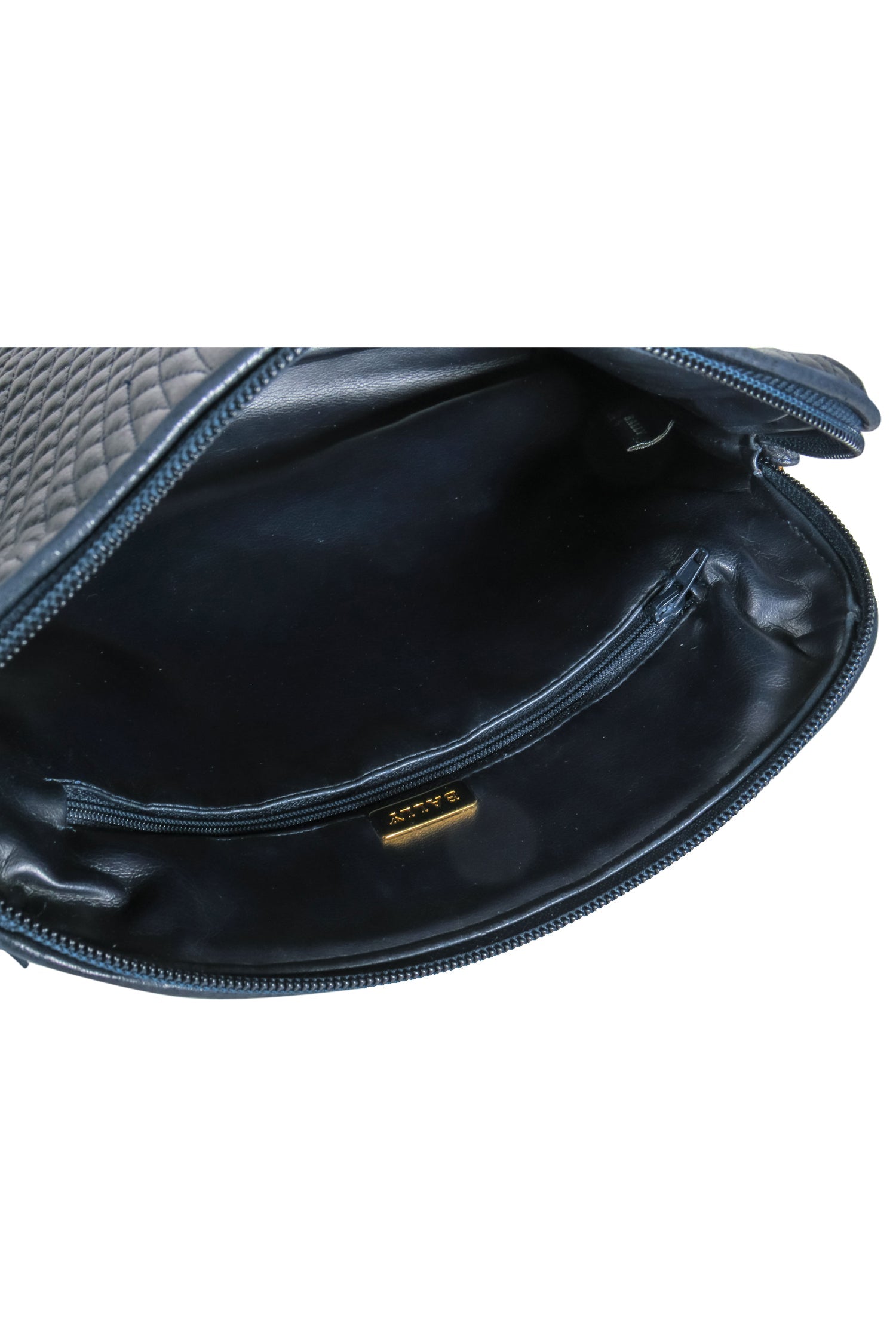 Bally - Gorgeous Midnight Blue Quilted Leather Crossbody Bag with Chain Strap