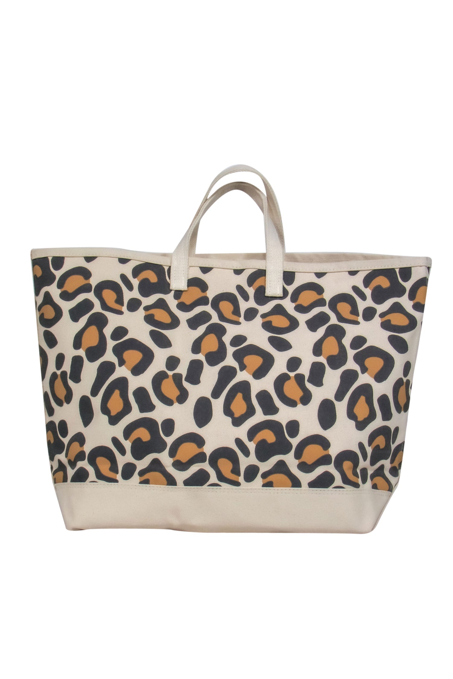 Kule - Stunning Large Beige & Brown Leopard Print Canvas Tote