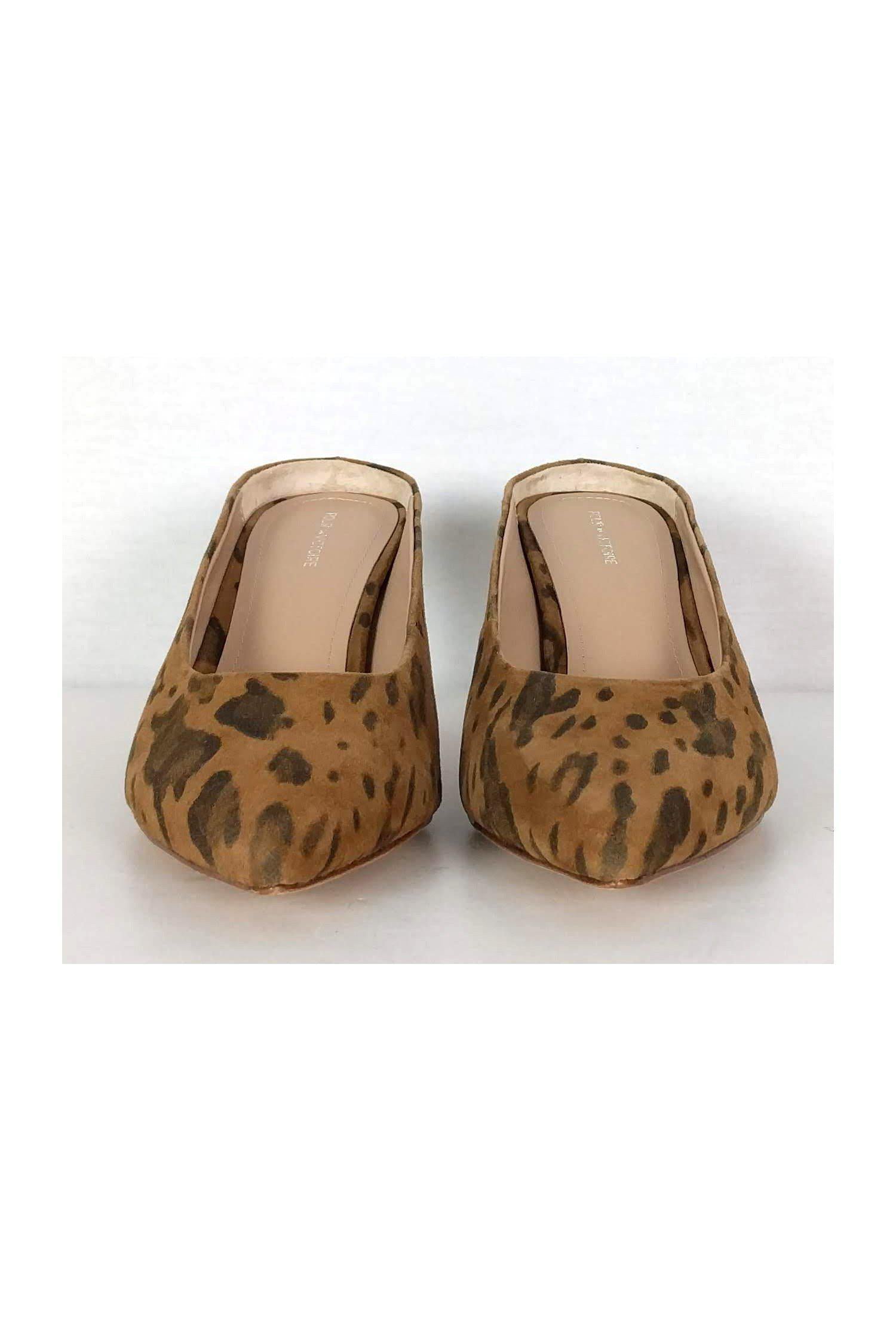 Pour La Victoire - Stunning Animal Print Pointed Mules in Size 9