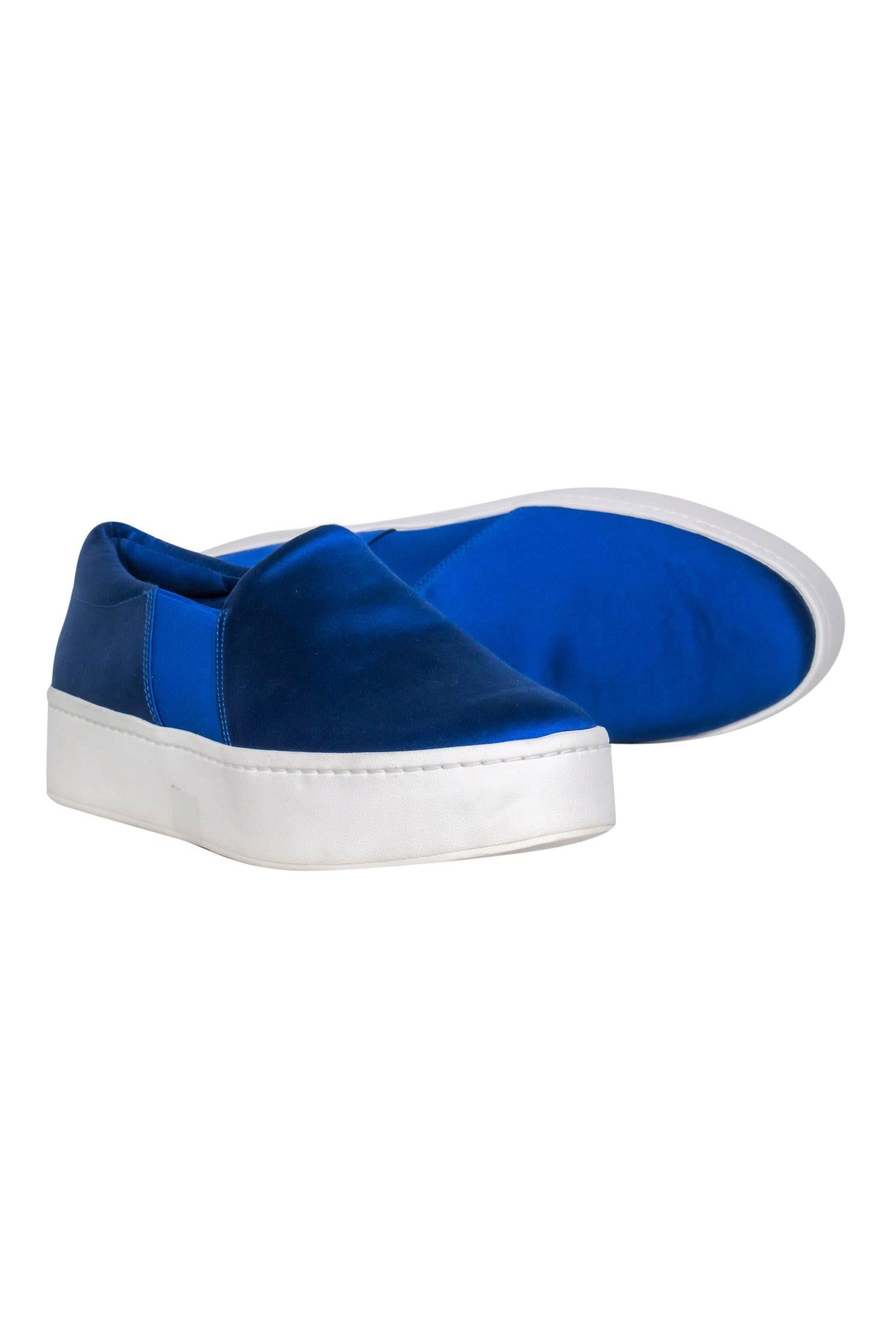 Vince Blue Satin Slip-On Platform Sneakers - Size 7 - Elevate Your Style!