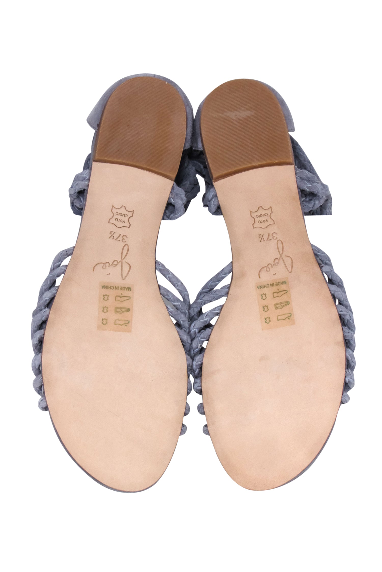 Joie - Stylish Blue Suede Gladiator Wrap - Around Sandals, Size 7.5