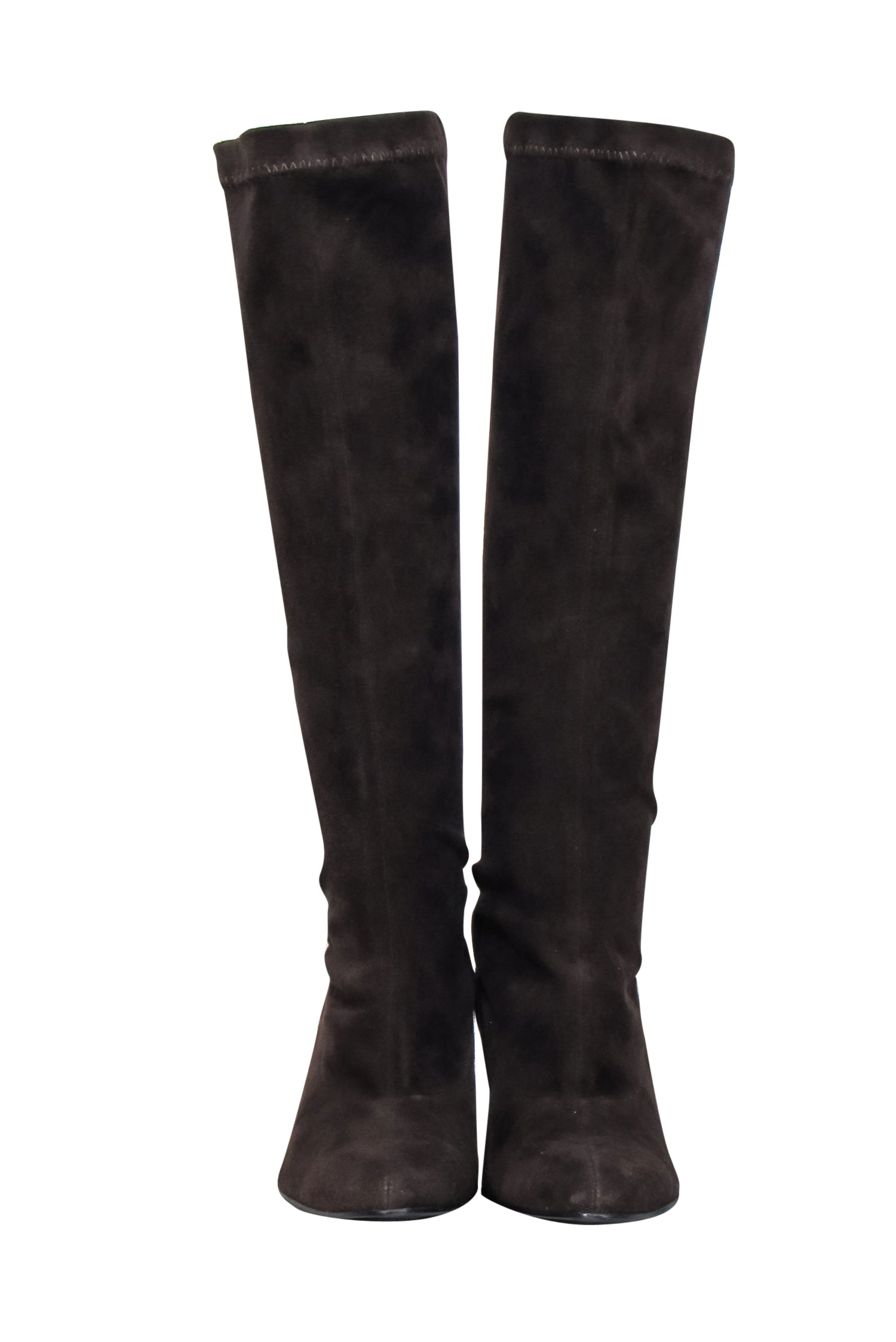 Robert Clergerie Chocolate Brown Suede Knee-High Block Heel Boots - Size 8: Chic Fall Must-Haves!