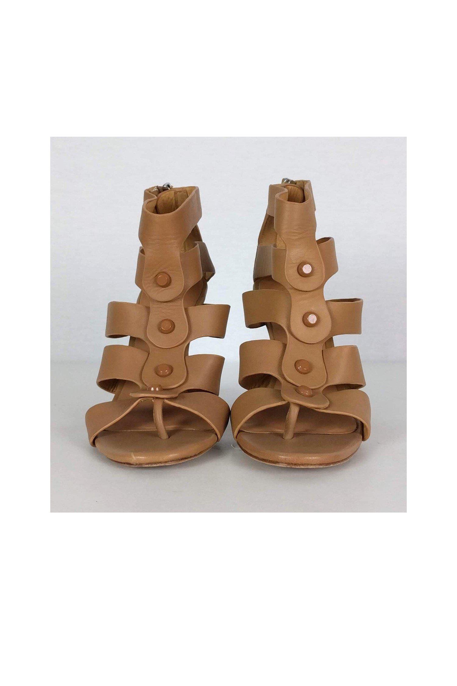 L.A.M.B. Tan Brown Zip Pumps - Size 7 - Stylish and Versatile!
