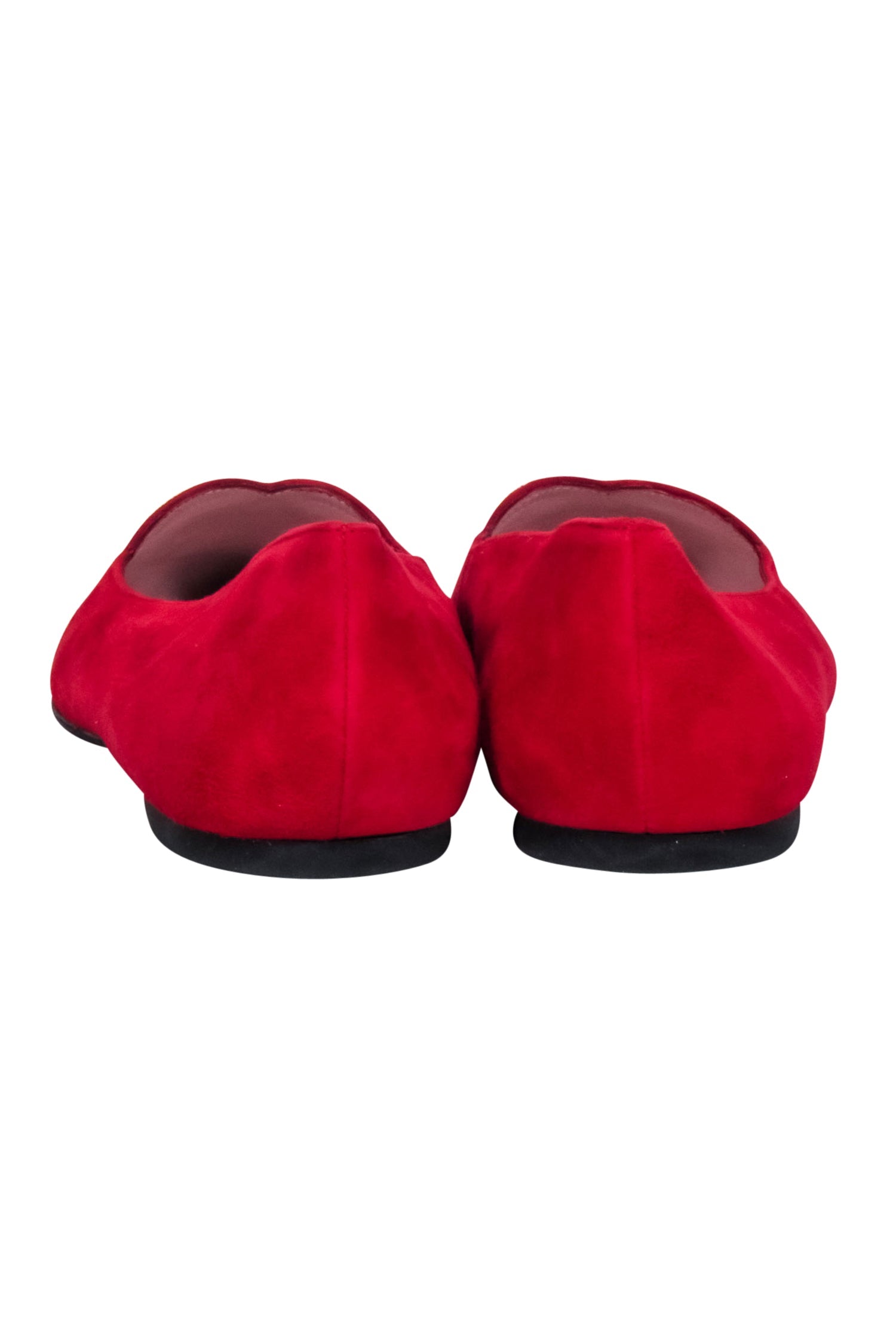 Gorgeous Red Pointed Toe Heart - Embroidered Pretty Loafers Size 12