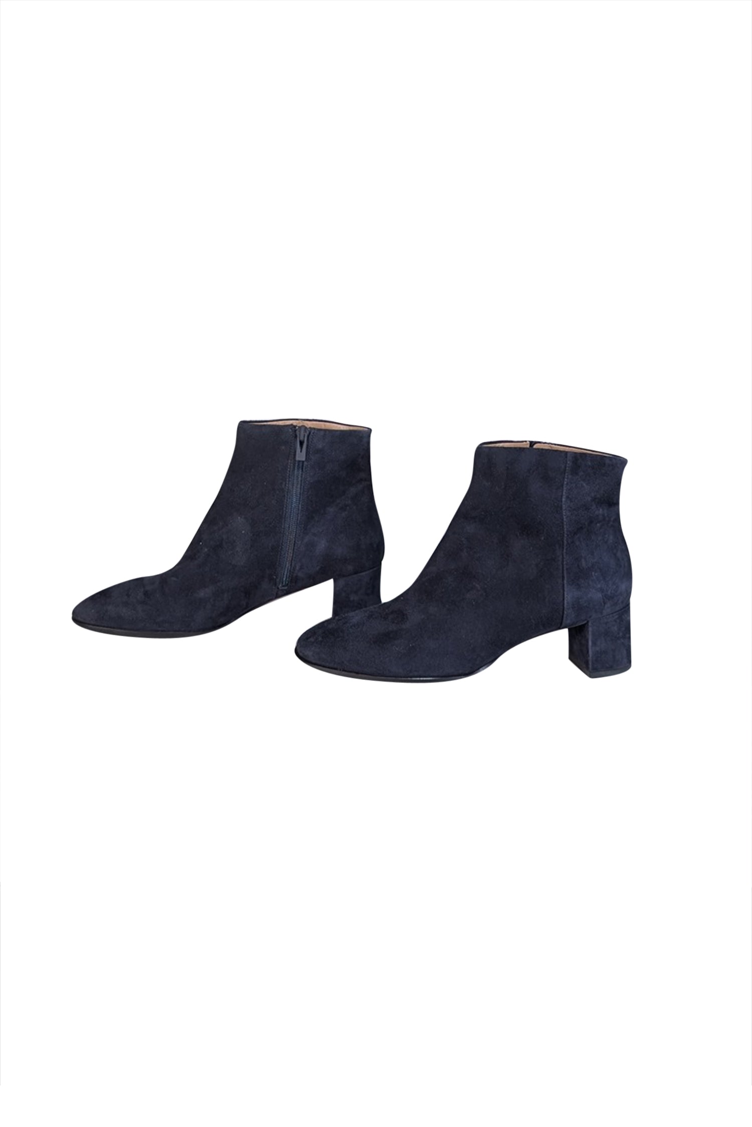 Via Spiga Navy Suede Short Ankle Boots - Size 9 - Chic & Versatile