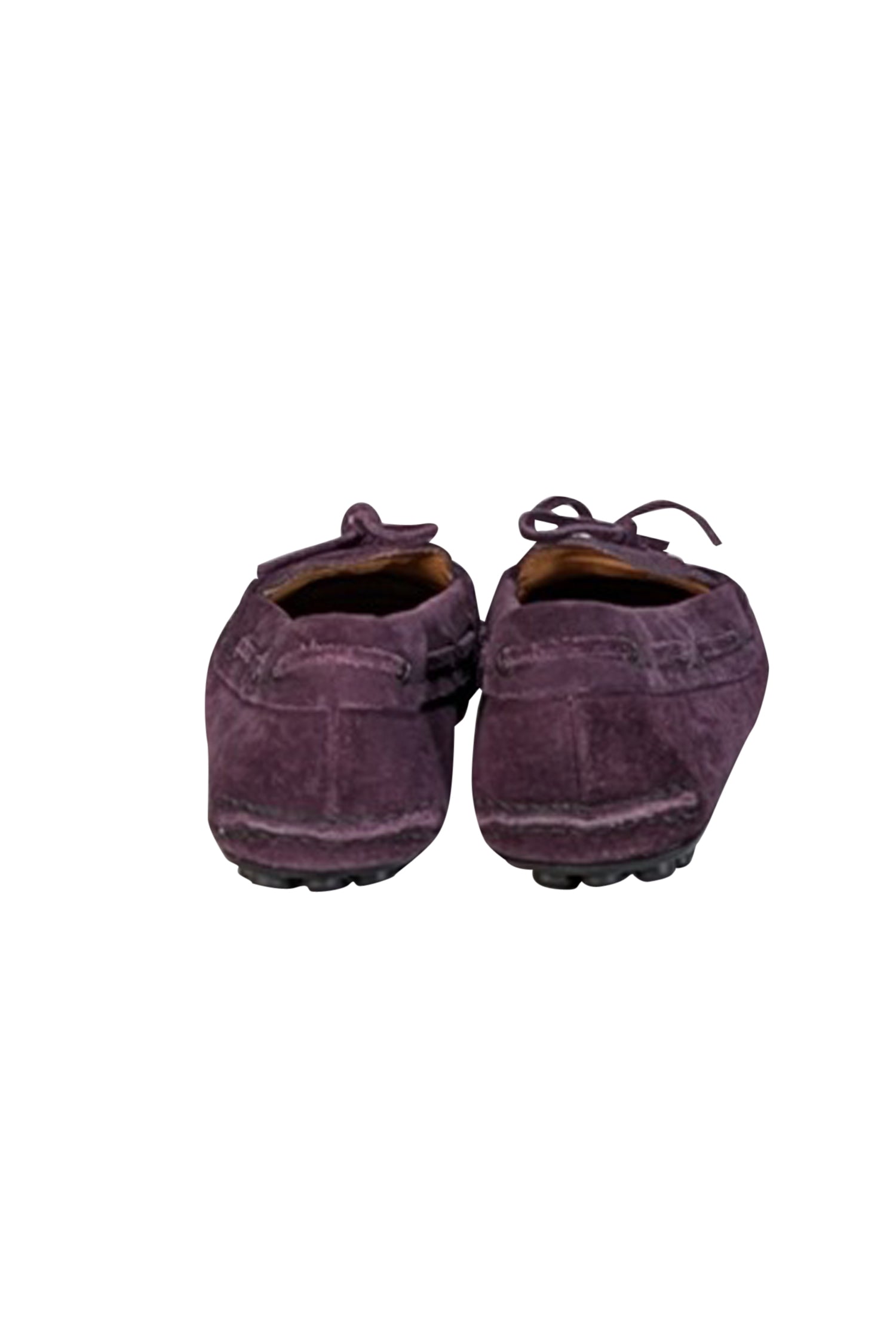Stylish Plum Purple Suede Car Loafers - Size 7.5