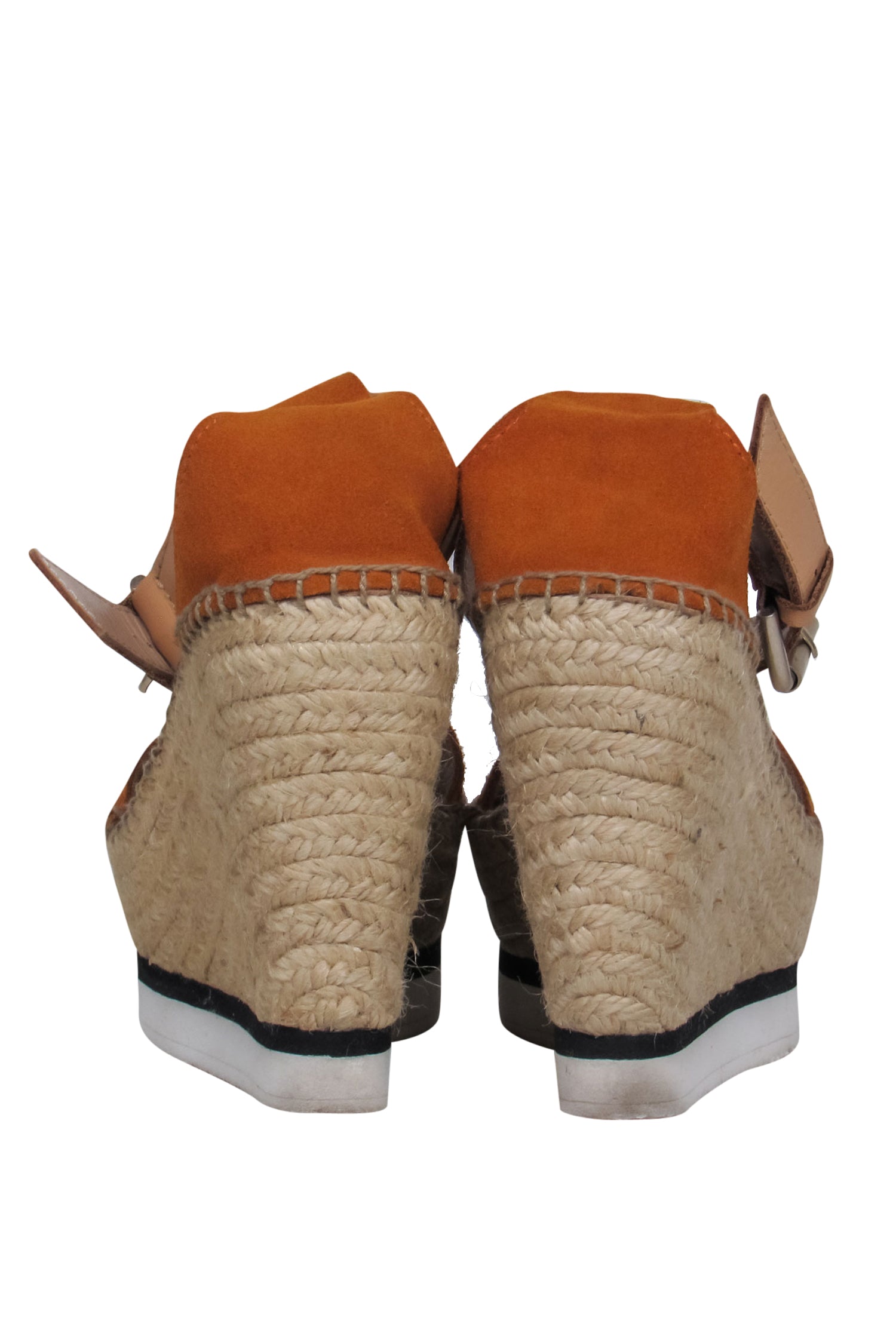 See by Chloe - Stunning Burnt Orange Suede Woven Platform Espadrilles in Size 6