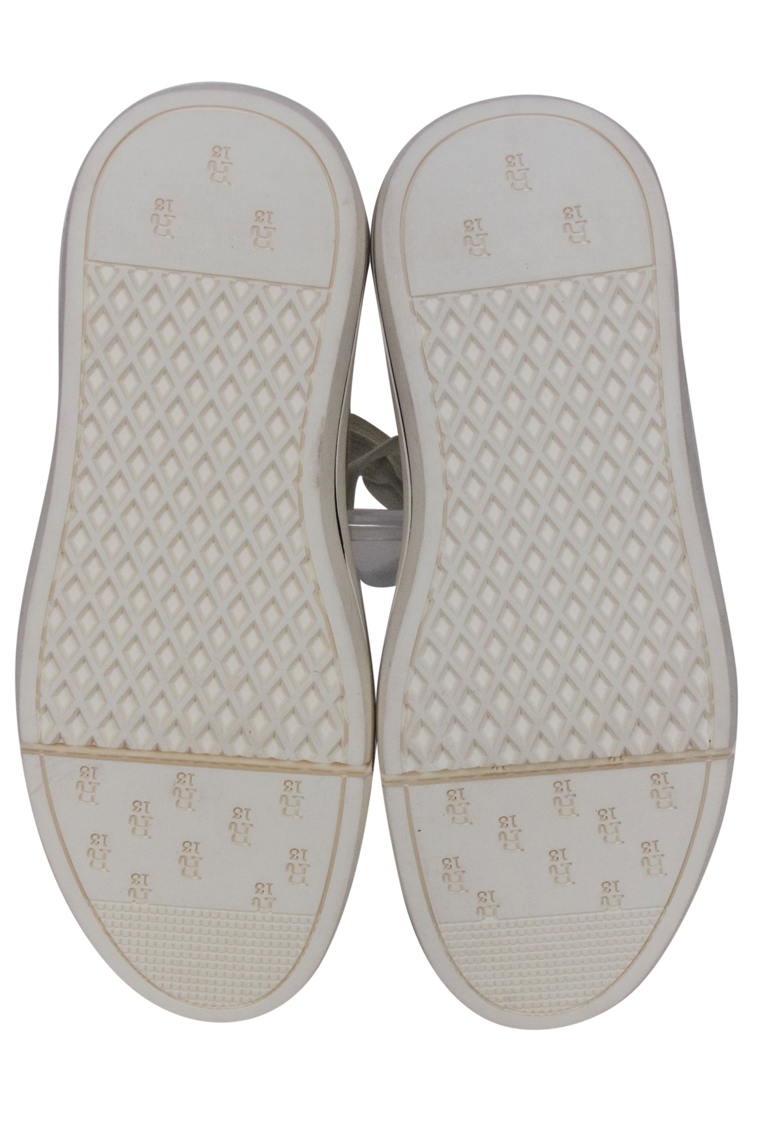 R13 Ivory 'Kurt' High-Top Sneakers - Size 8: Your Trendy Weekend Essential