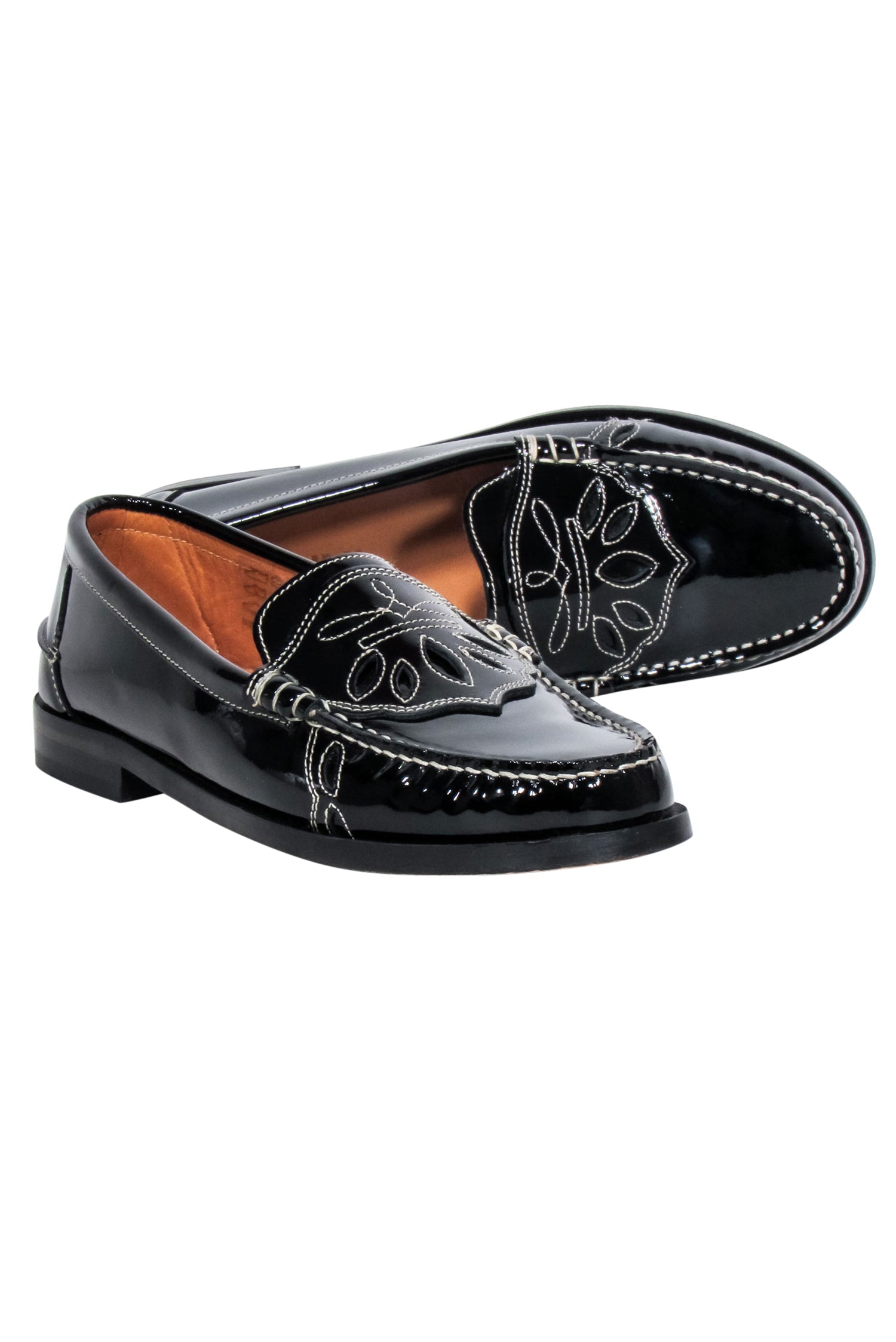 Ganni Black Patent Loafers - Size 7: A Stylish Must-Have!