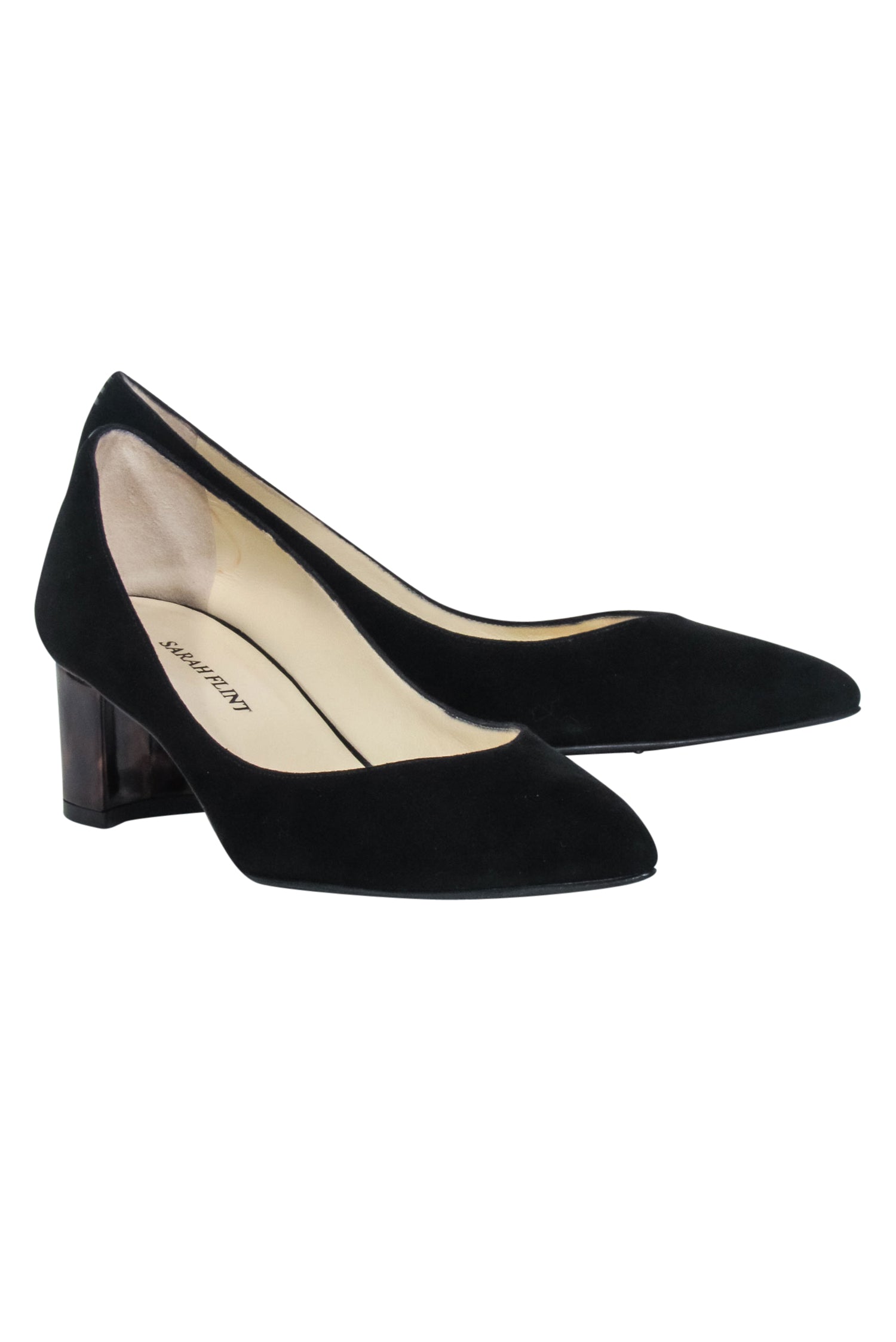 Sarah Flint Black Suede Low Pumps - Size 6: Chic and Professional!