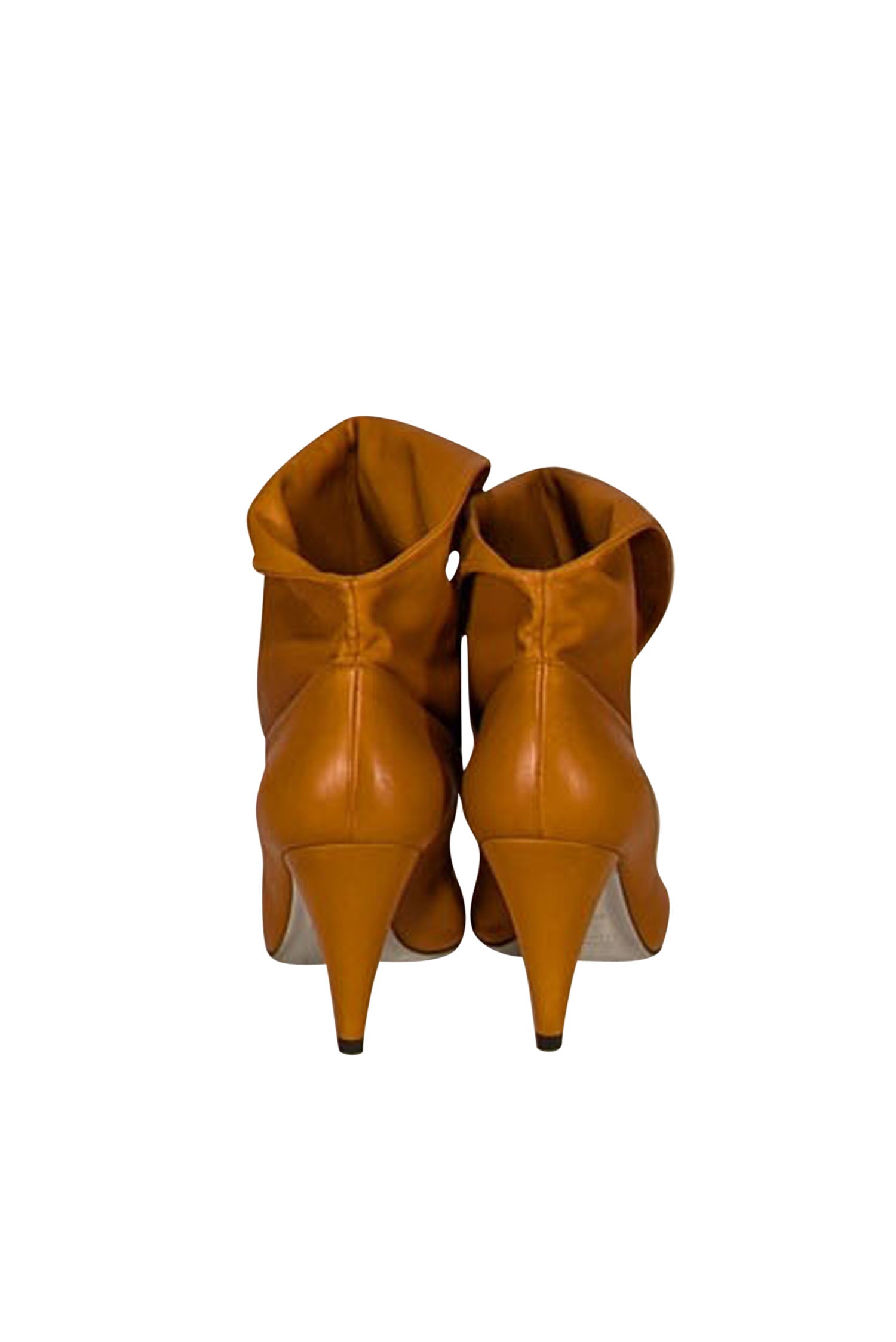 Givenchy Tan Leather Fold-Over Short Boots - Size 7.5