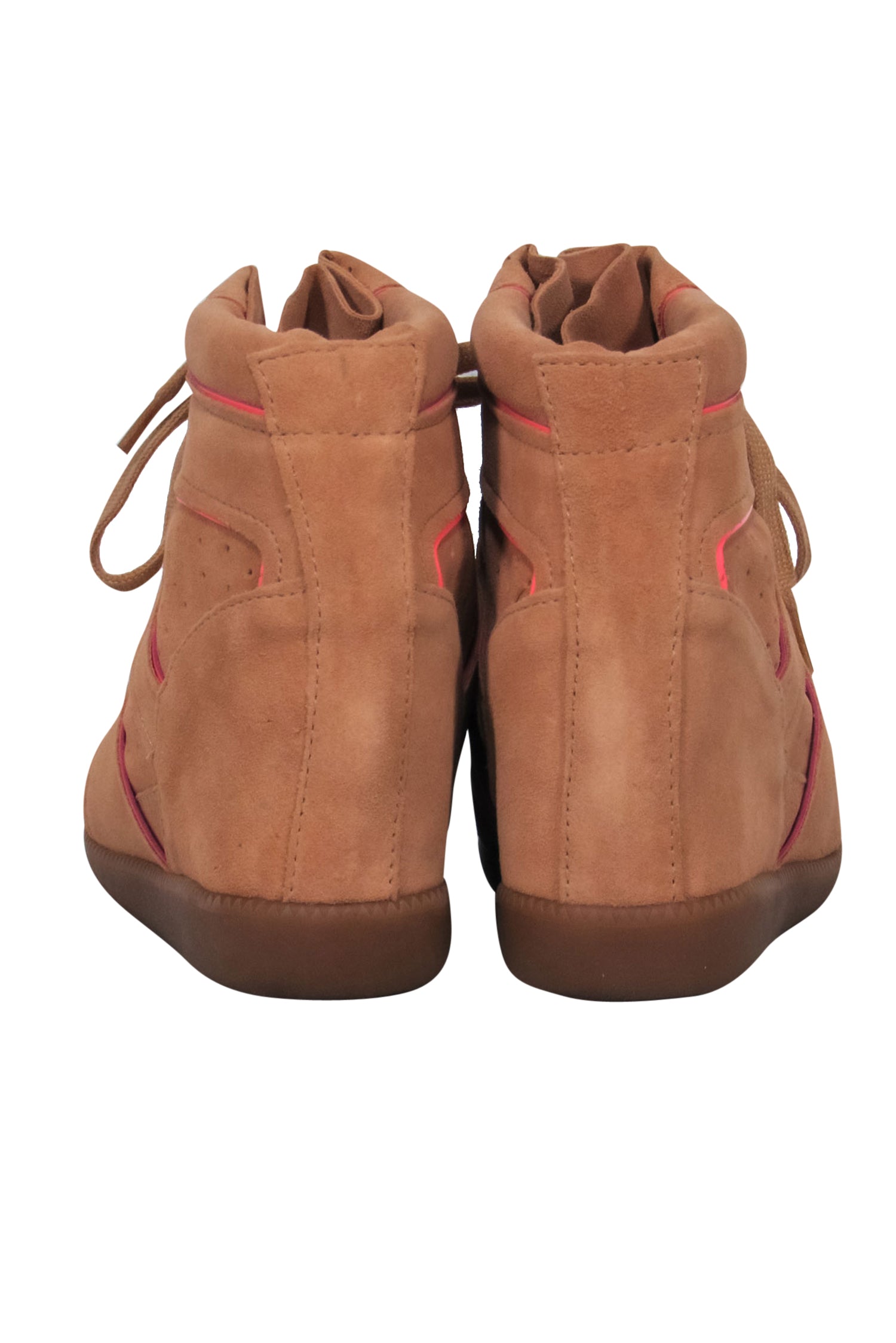Schutz Tan Saint Bridget Suede High-Top Sneakers - Size 9, Trendy Footwear!