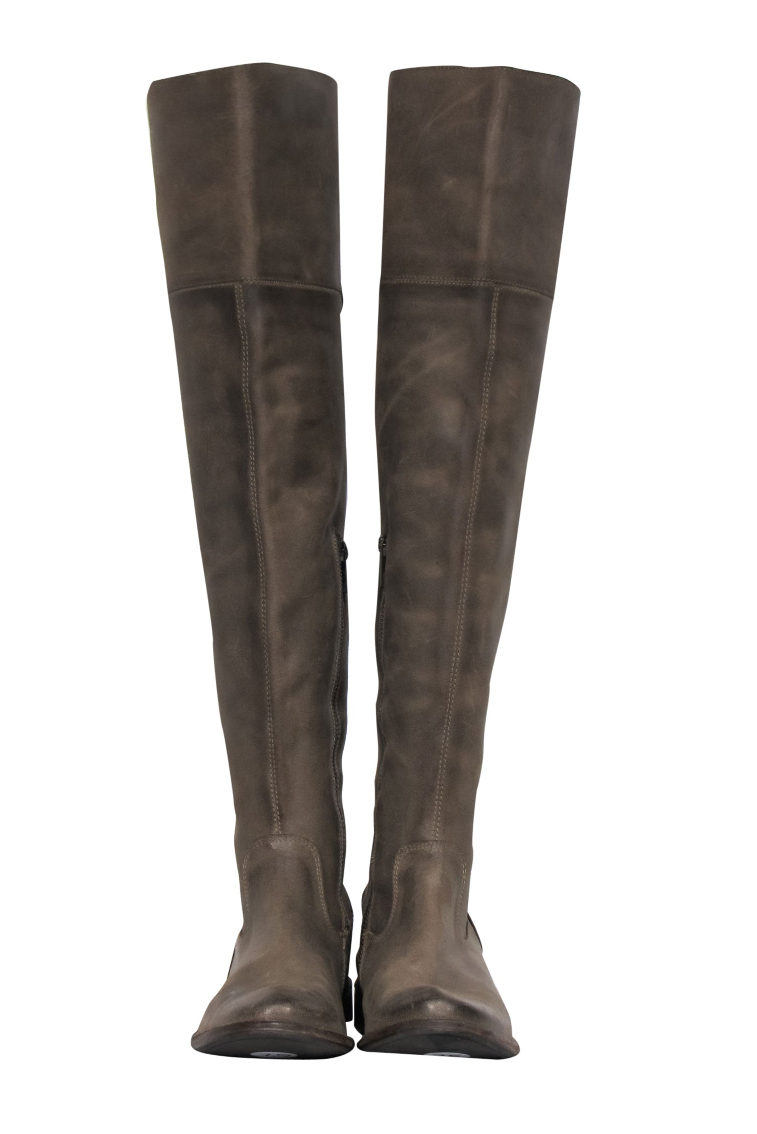 Frye Light Olive Leather Over-the-Knee Boots - Size 7.5
