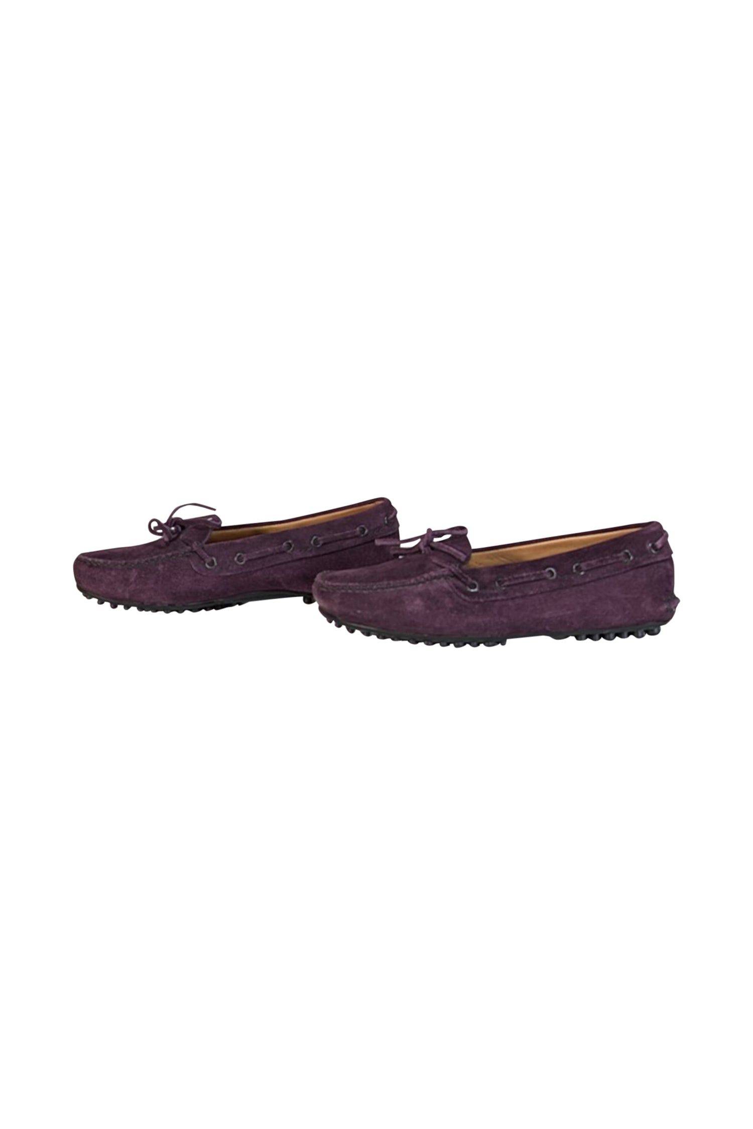Stylish Plum Purple Suede Car Loafers - Size 7.5