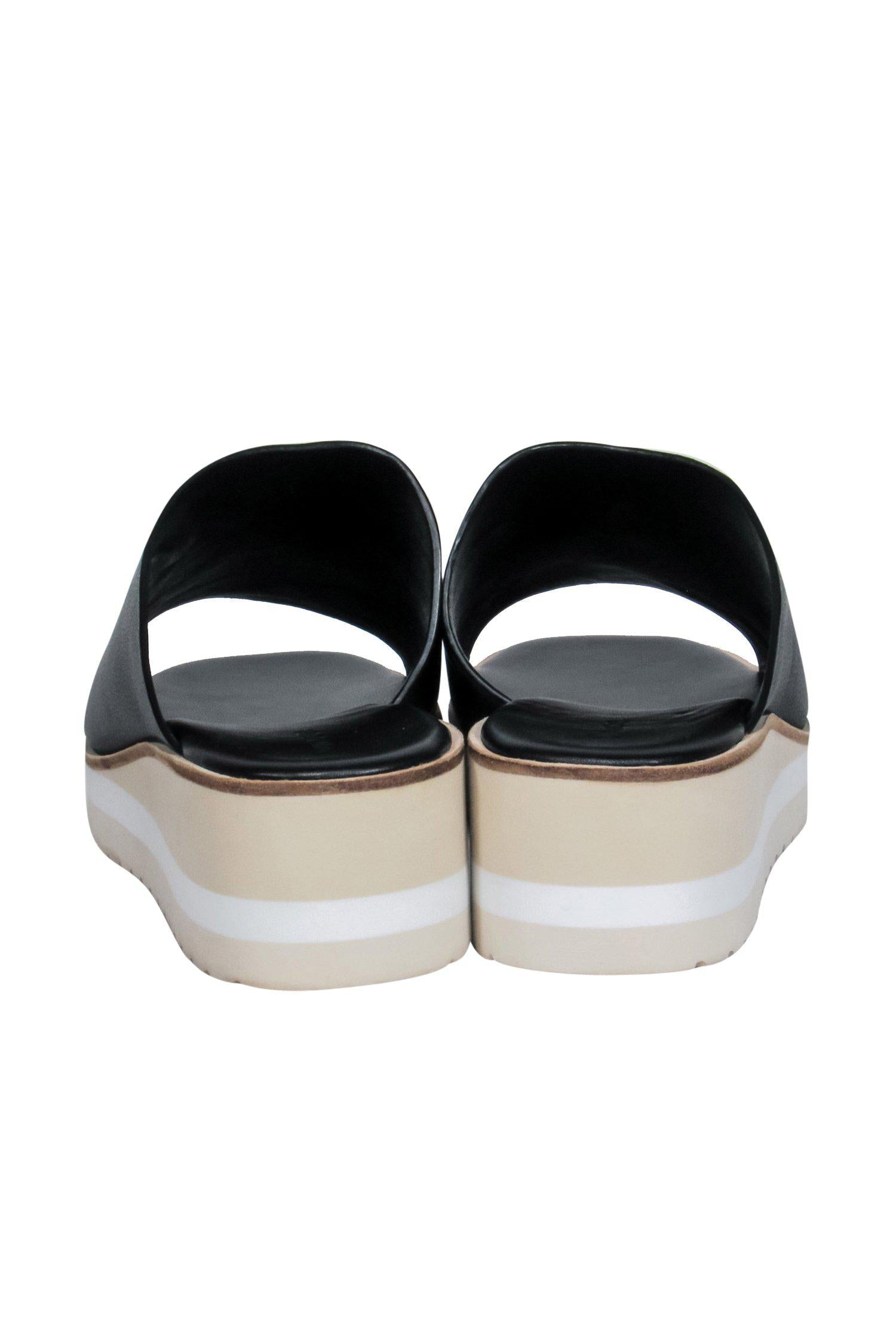 Vince Black Leather Slide Sandals - Size 9: Elevate Your Summer Style!