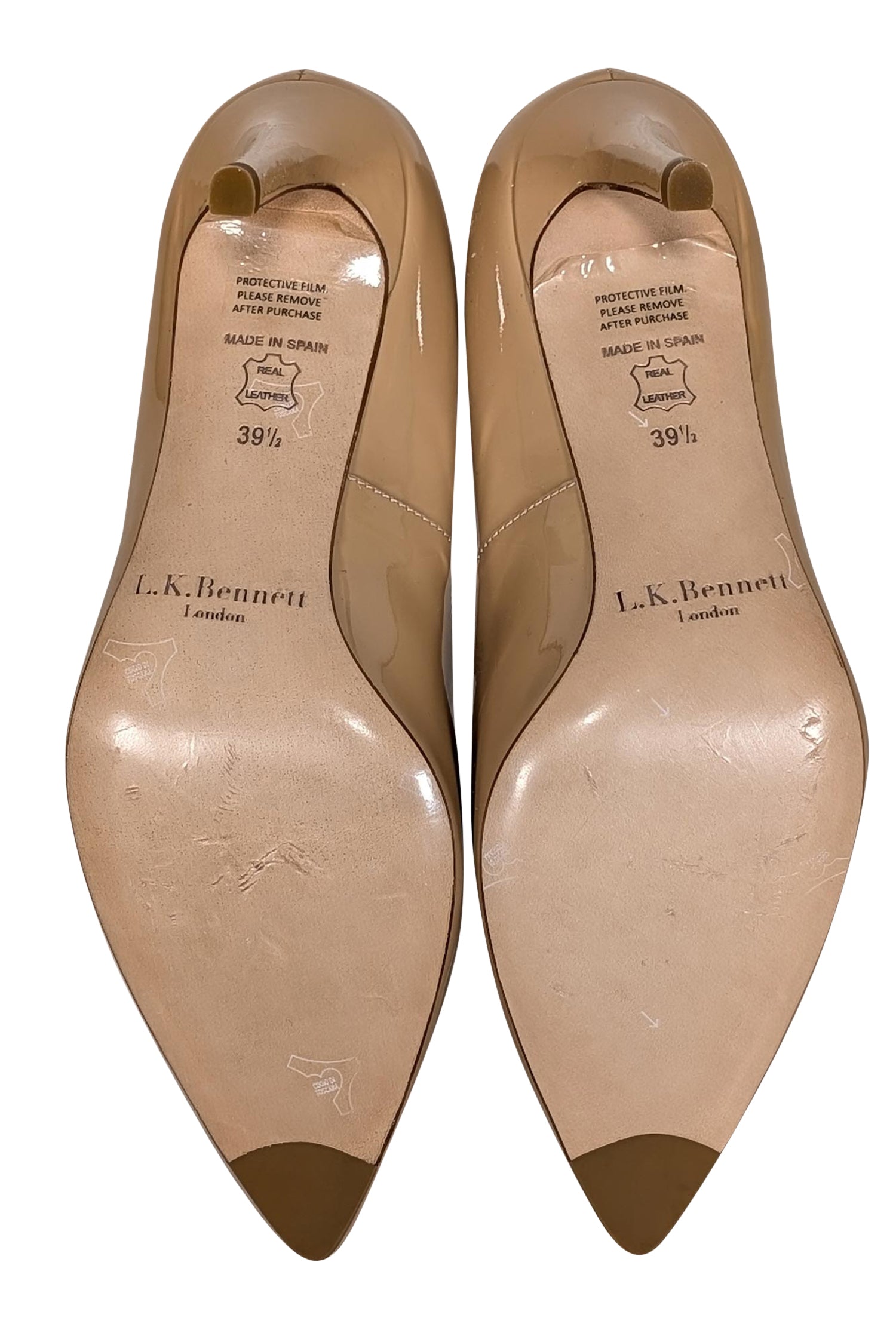 L.K. Bennett Beige Patent Leather Pumps - Size 9.5: Elevate Your Style!